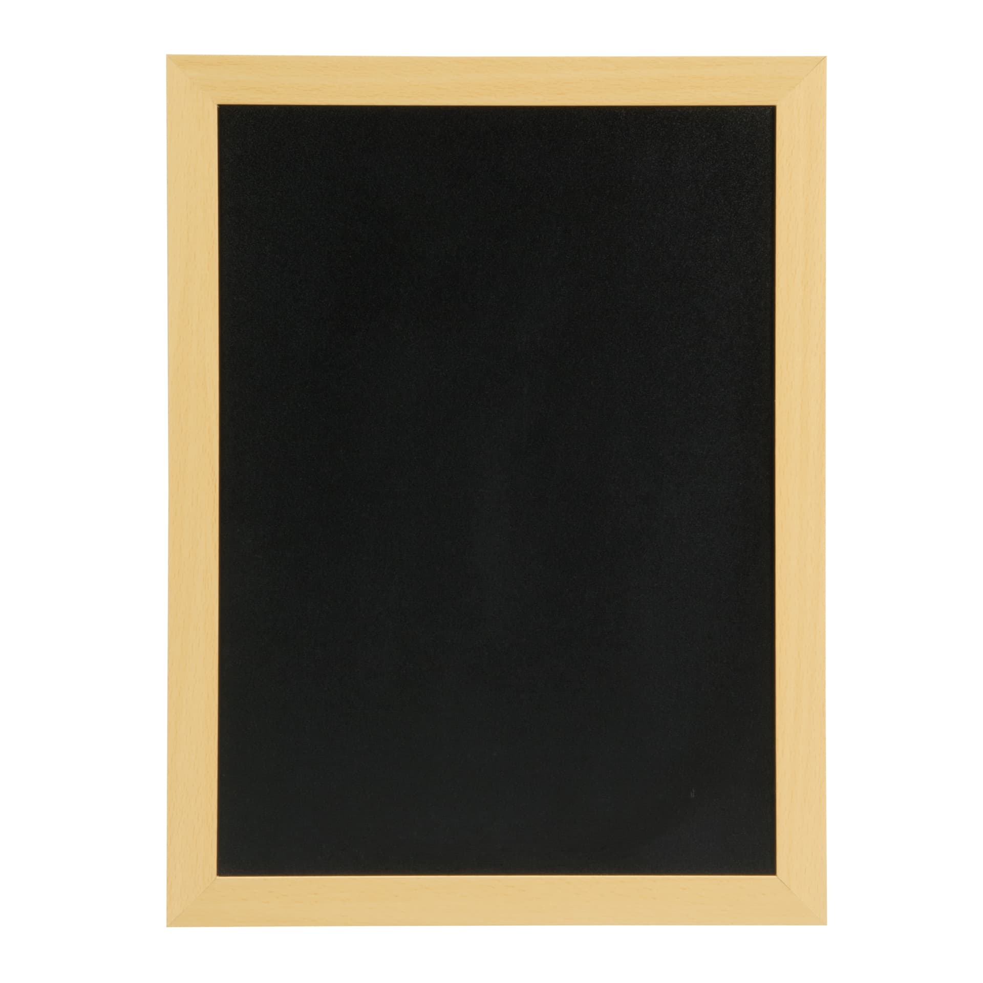 Securit® Ardoise murale "Woody" - Bois finition teck laqué - Feutre-craie et kit de montage inclus - 30x40cm