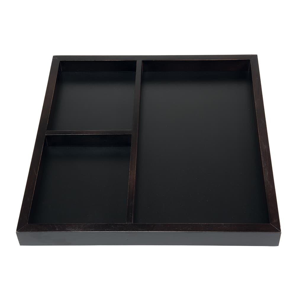 Securit® Bandeja de serviço 3 compartimentos 40x40 cm com superfície para marcadores