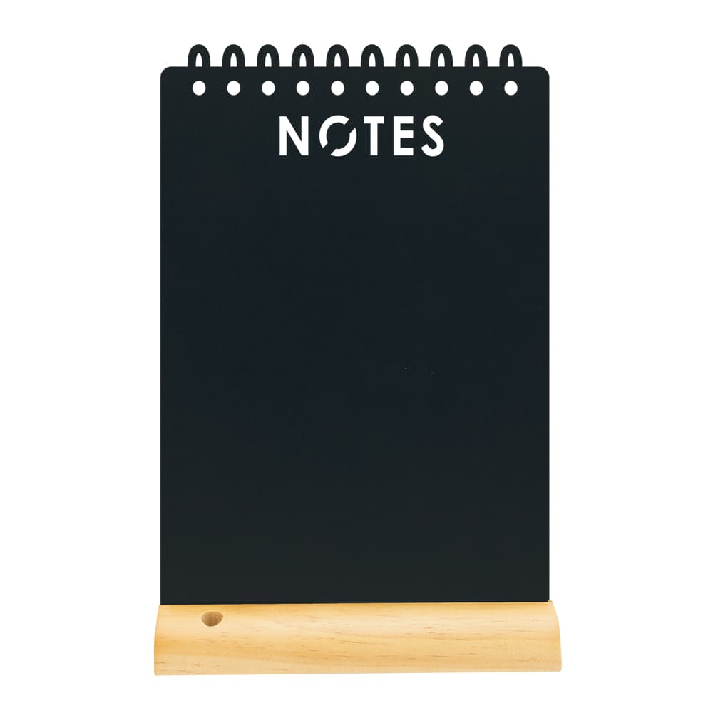 Securit® Ardoise de table - Silhouette "Notes" - Socle en bois - Feutre-craie inclus