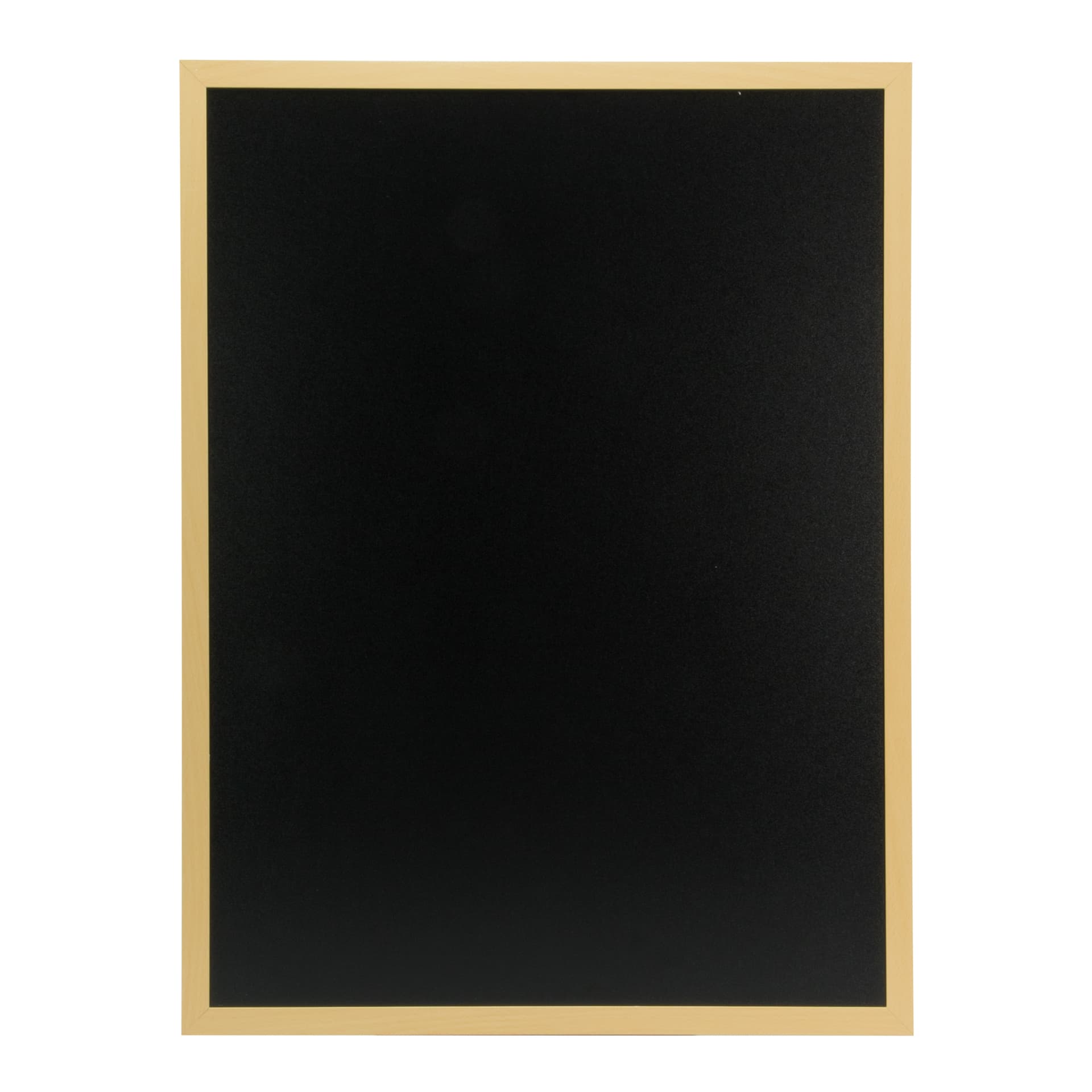 Securit® Ardoise murale "Woody" - Bois finition teck laqué - Feutre-craie et kit de montage inclus - 60x80cm