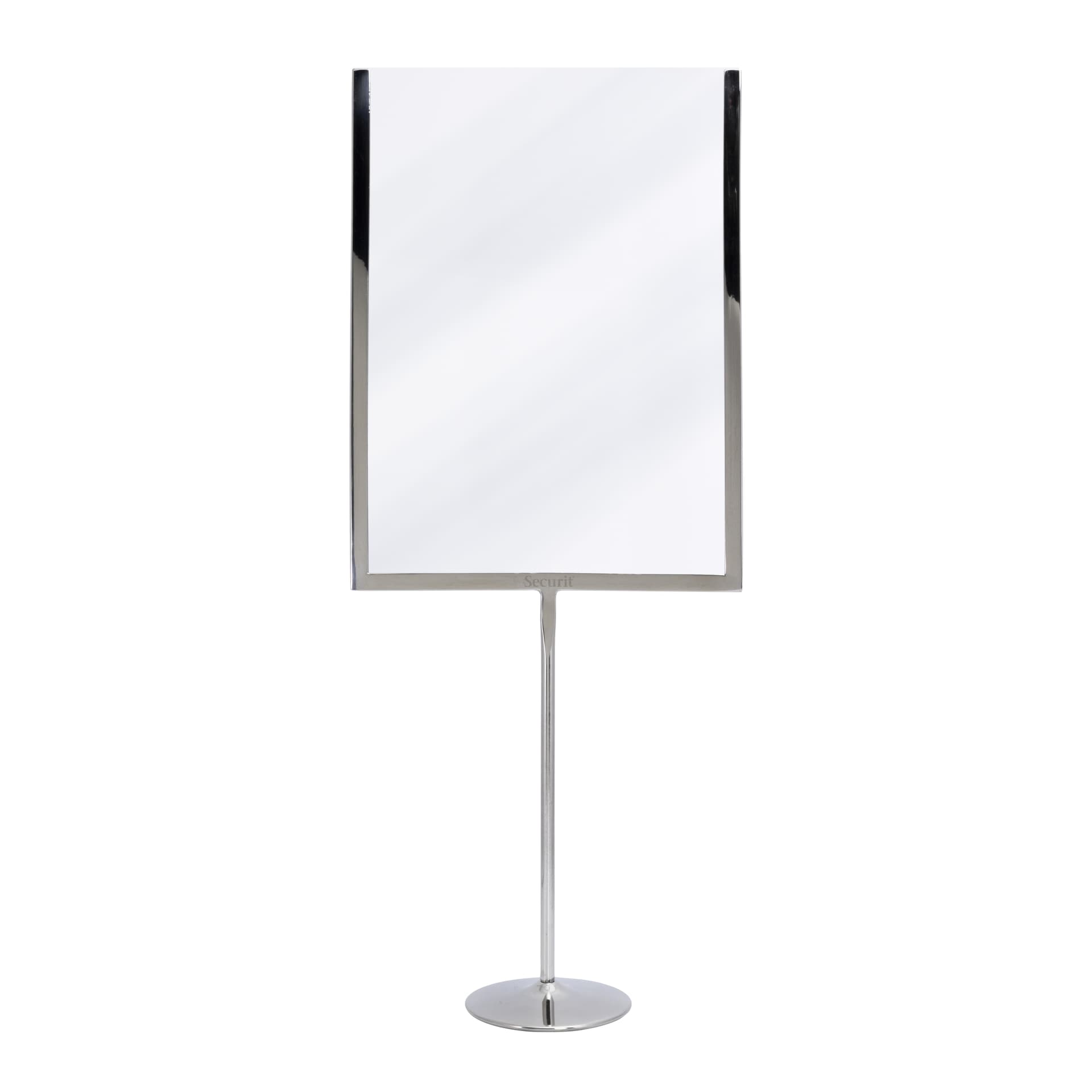 Securit® Porte-affiche métallique avec ardoise noire A4 - Inox