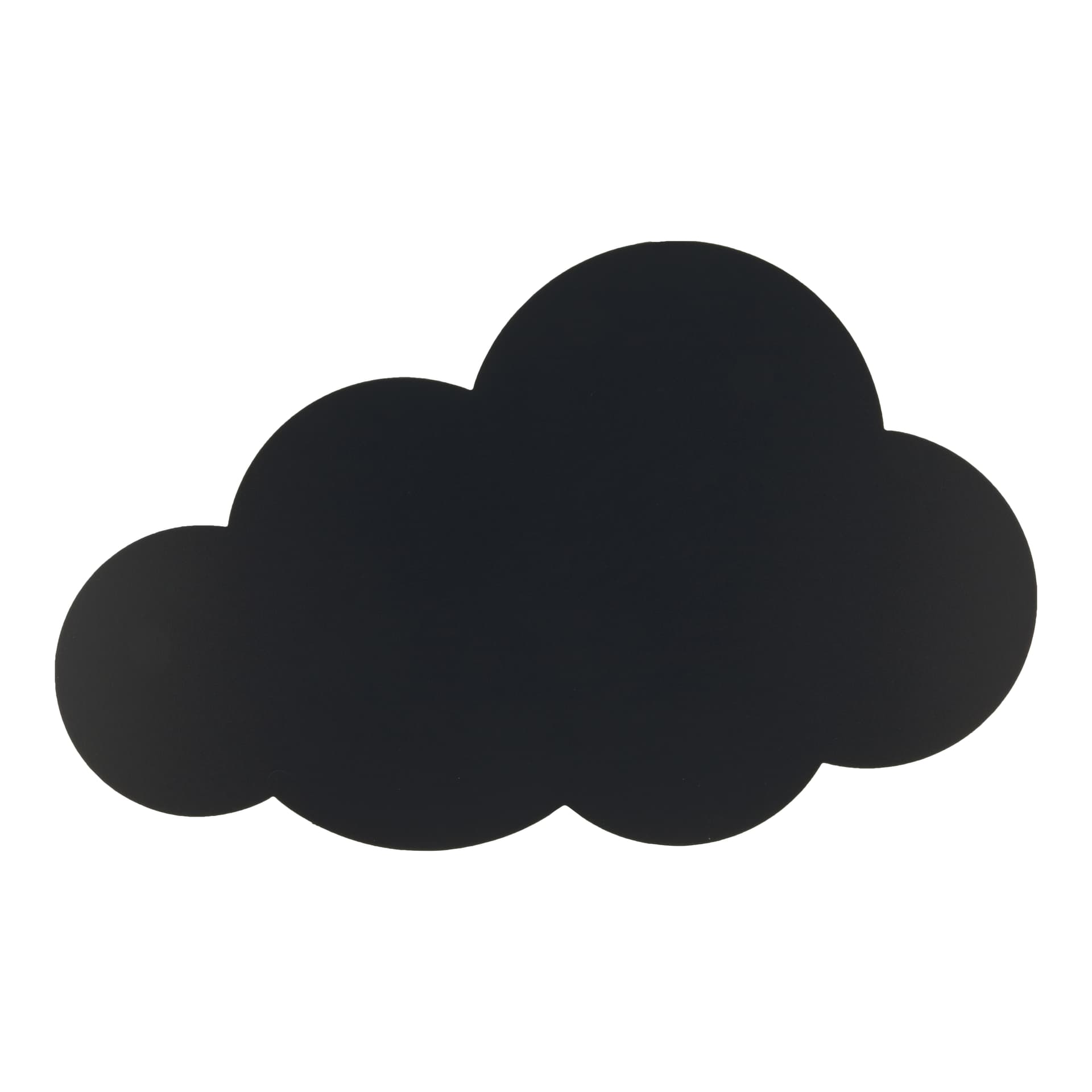 Securit® Ardoise murale - Silhouette Nuage - Feutre-craie et kit velcro pour accrochage mural inclus - Fin de série