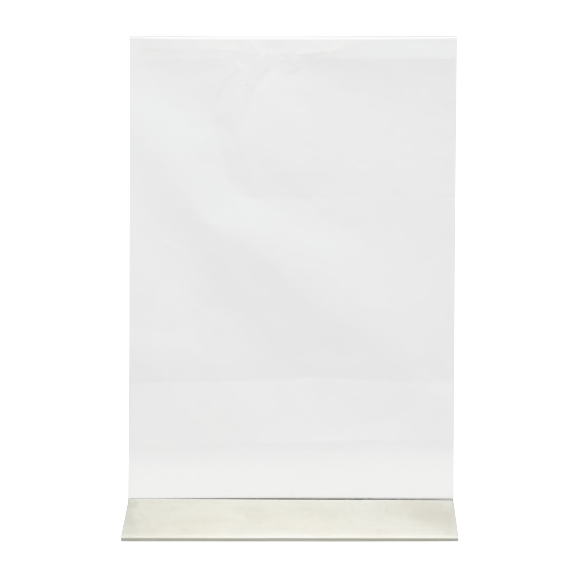 Securit® Porte‑affiche transparent A4 - Vertical - Acrylique - Socle en acier inoxydable - Double-face