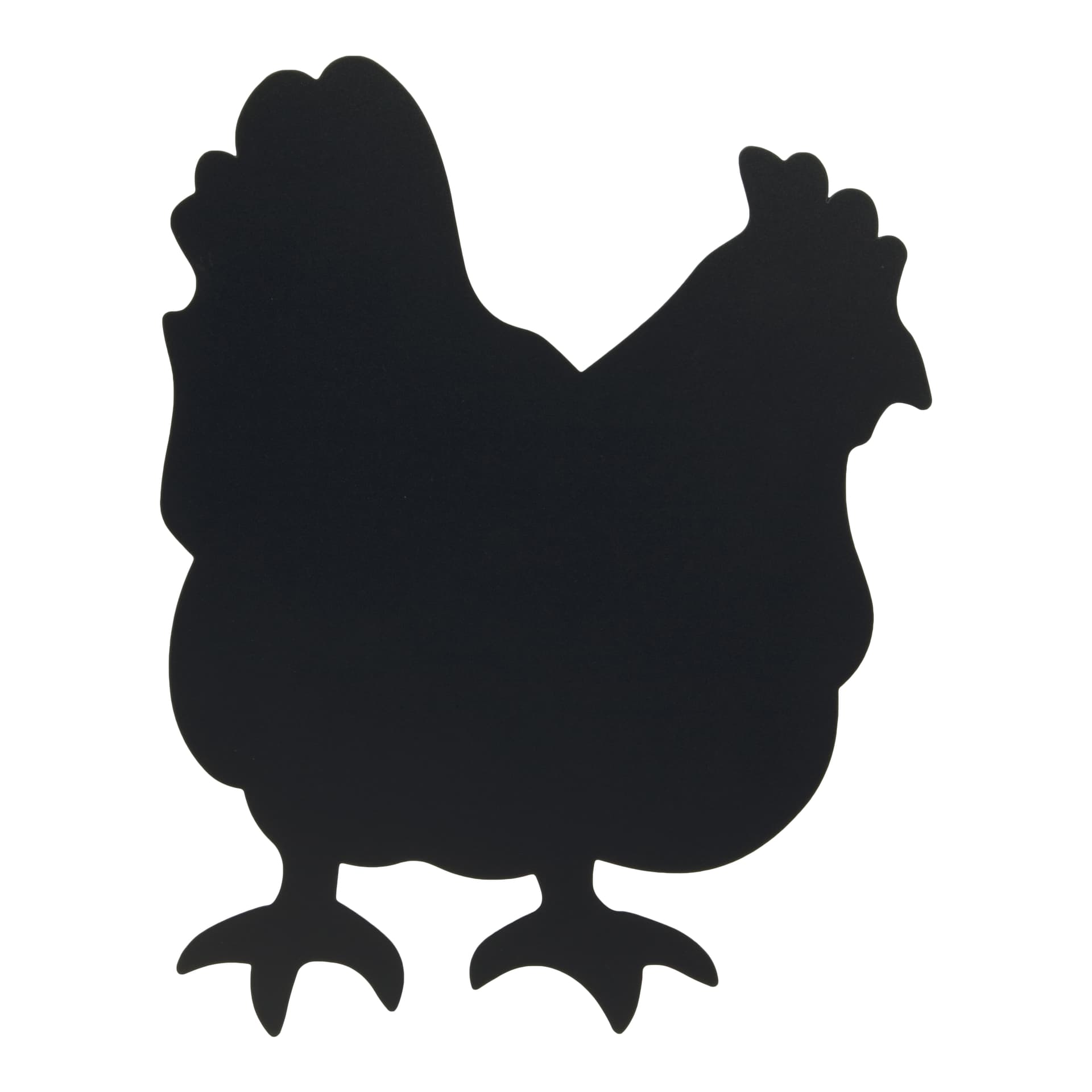 Securit® Ardoise murale - Silhouette Poulet - Feutre-craie et kit velcro pour accrochage mural inclus