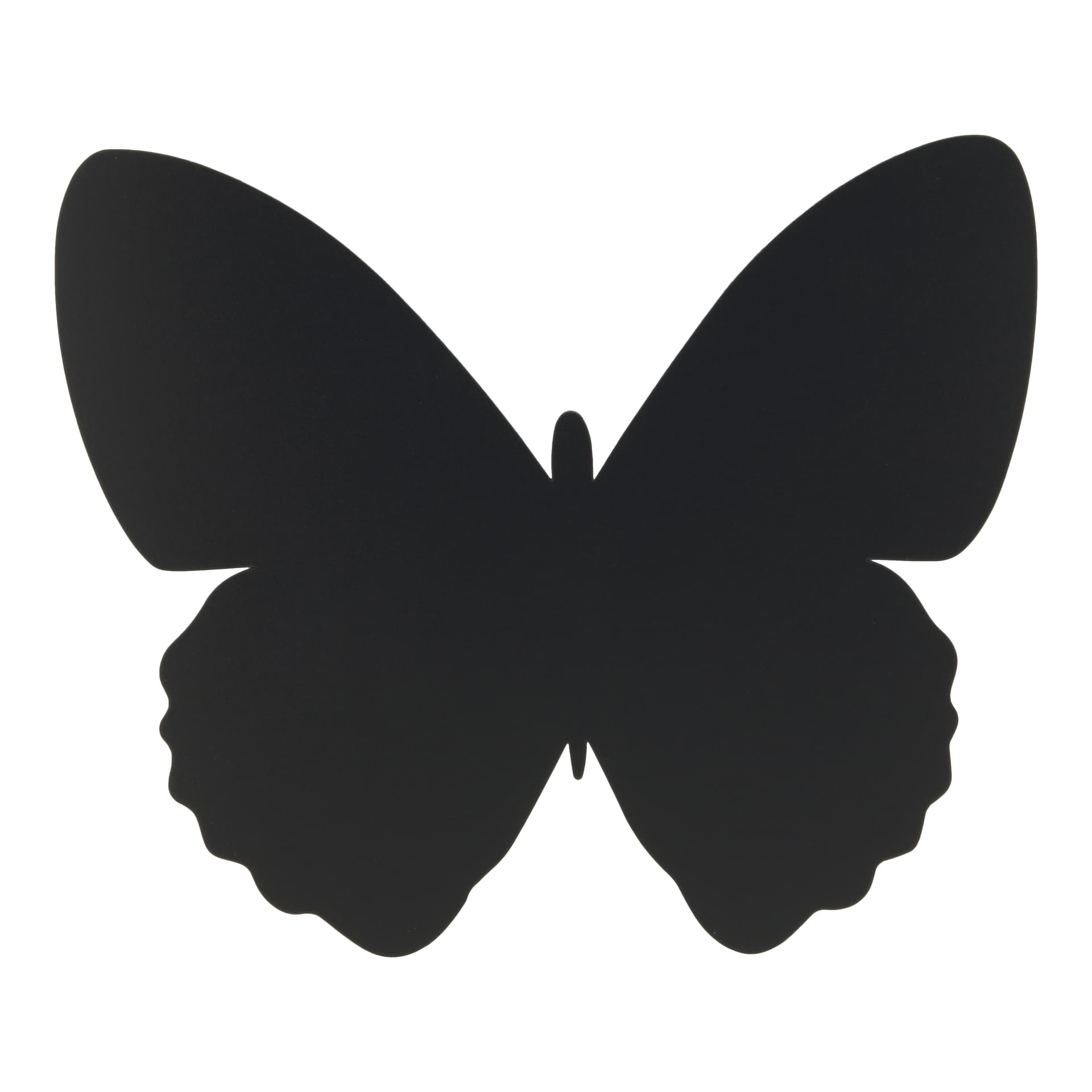 Securit® Ardoise murale - Silhouette Papillon - Feutre-craie et kit velcro pour accrochage mural inclus - Fin de série