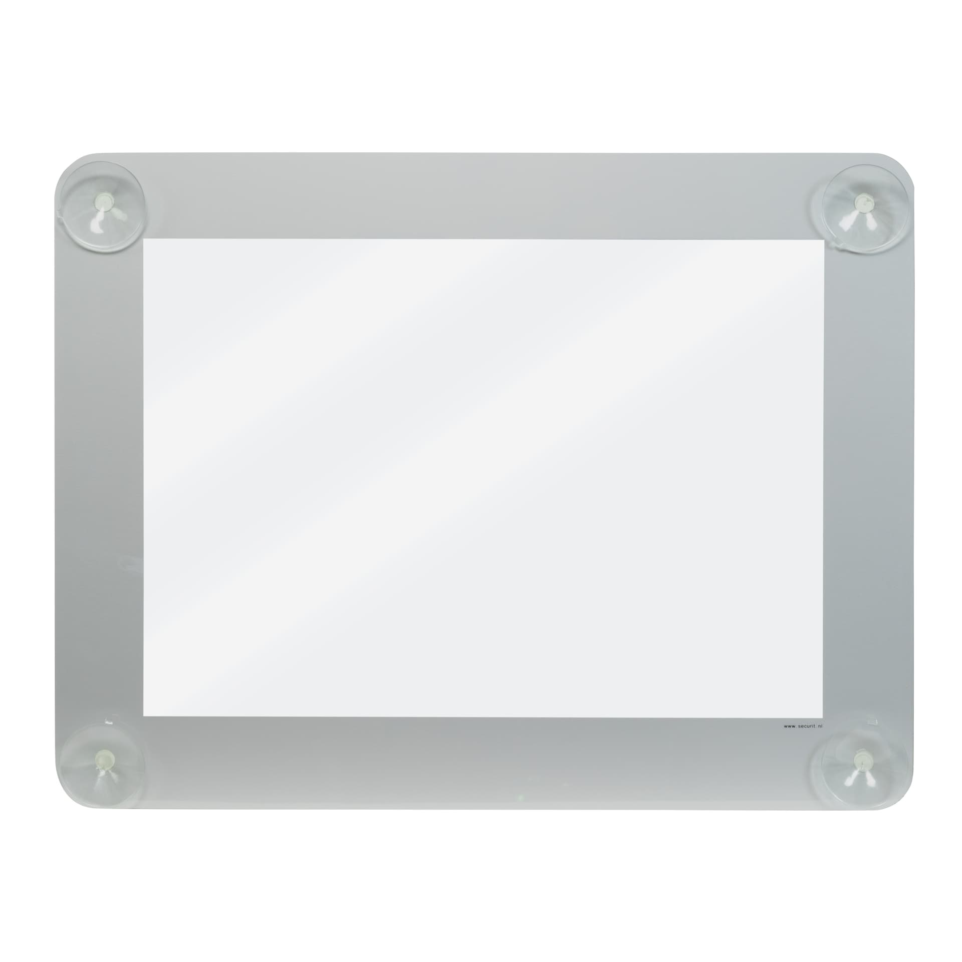 Securit® Porte-affiche A3 pour vitrine - Gris - Avec 4 ventouses - Double-face