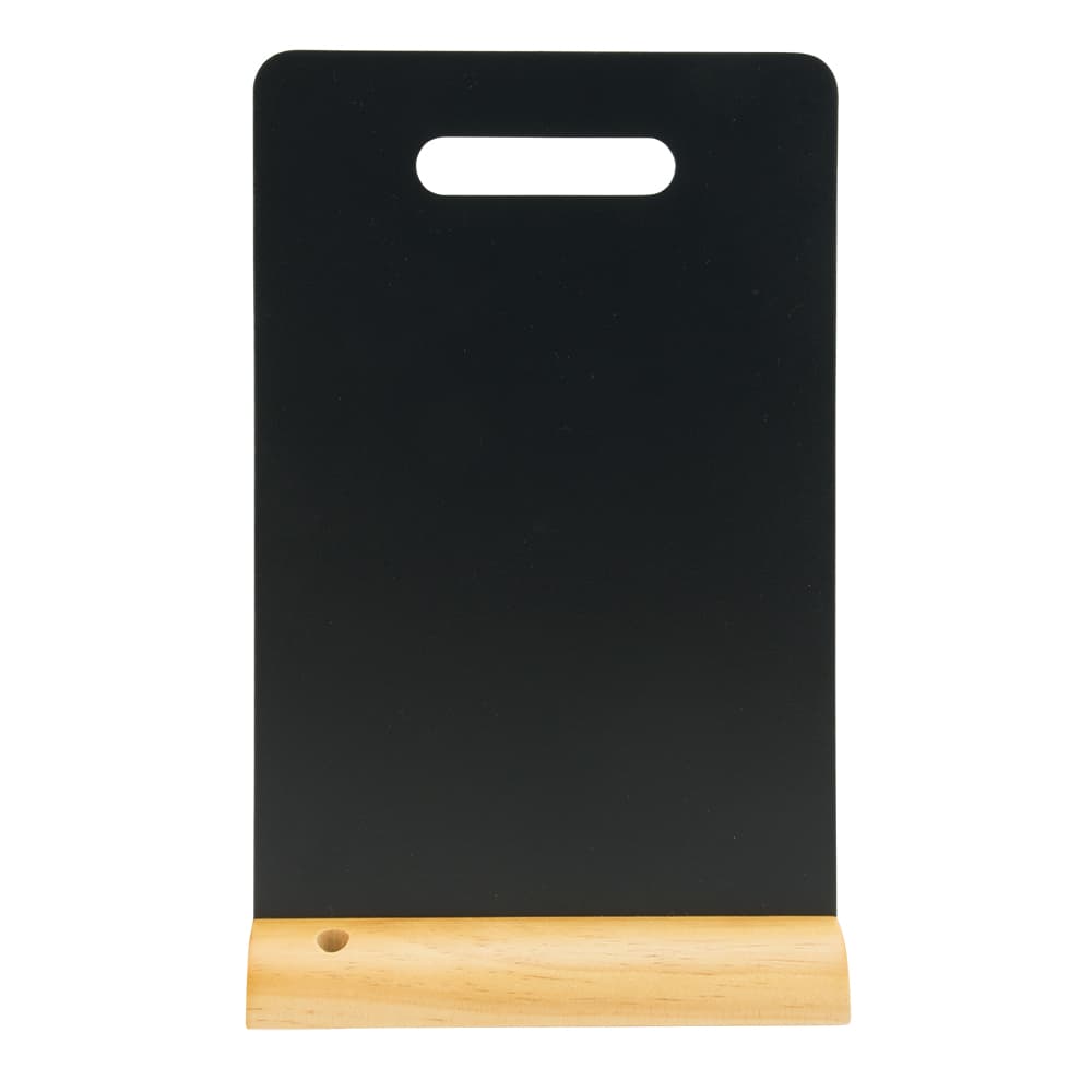 Securit® Ardoise de table avec poignée - Socle en bois - Feutre-craie inclus