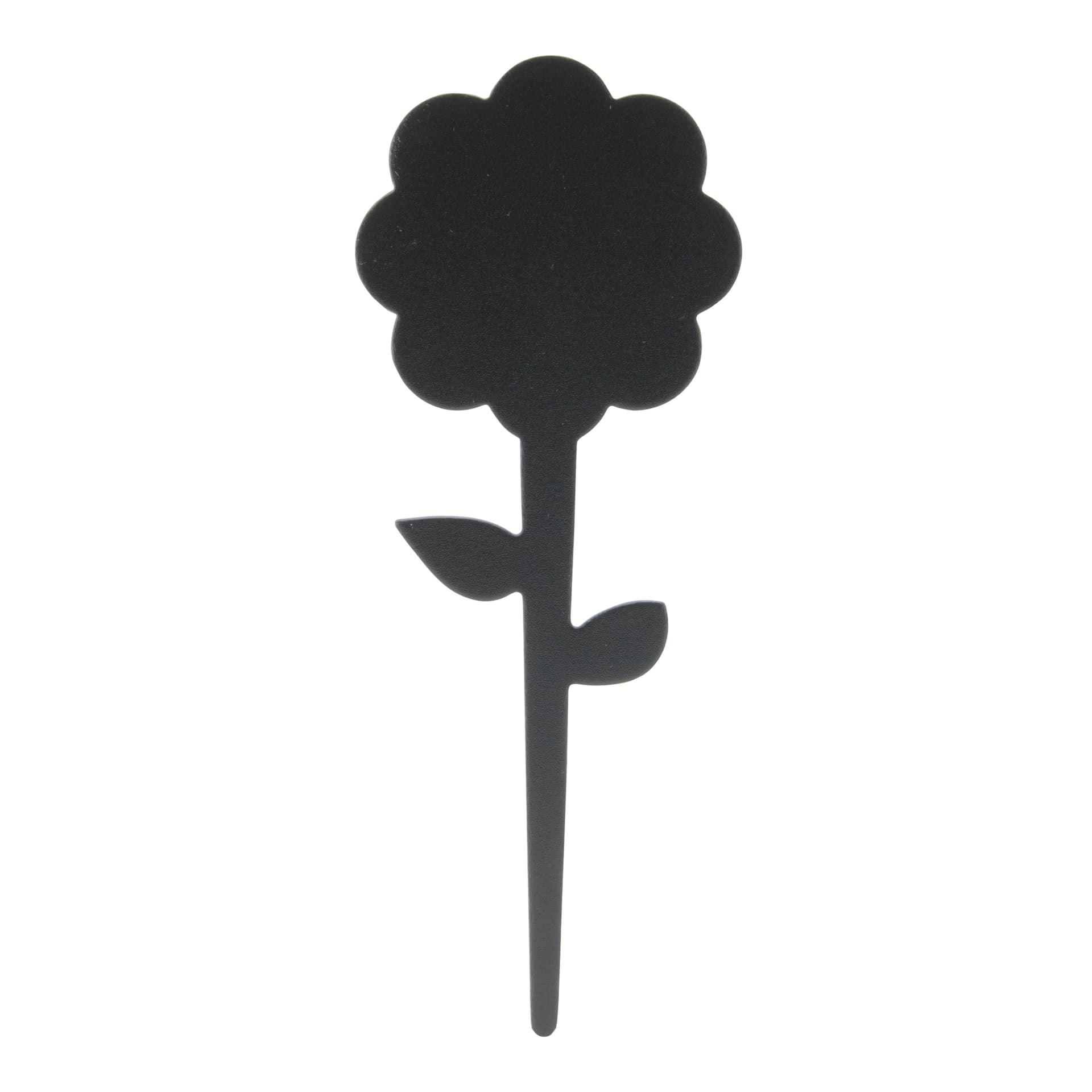 Securit® Lot de 5 Étiquettes Ardoises - Silhouette Fleur - Noir - Feutre-craie inclus