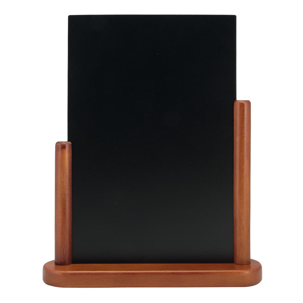 Securit® Ardoise de table "Elegant" A4 - Bois finition acajou laqué