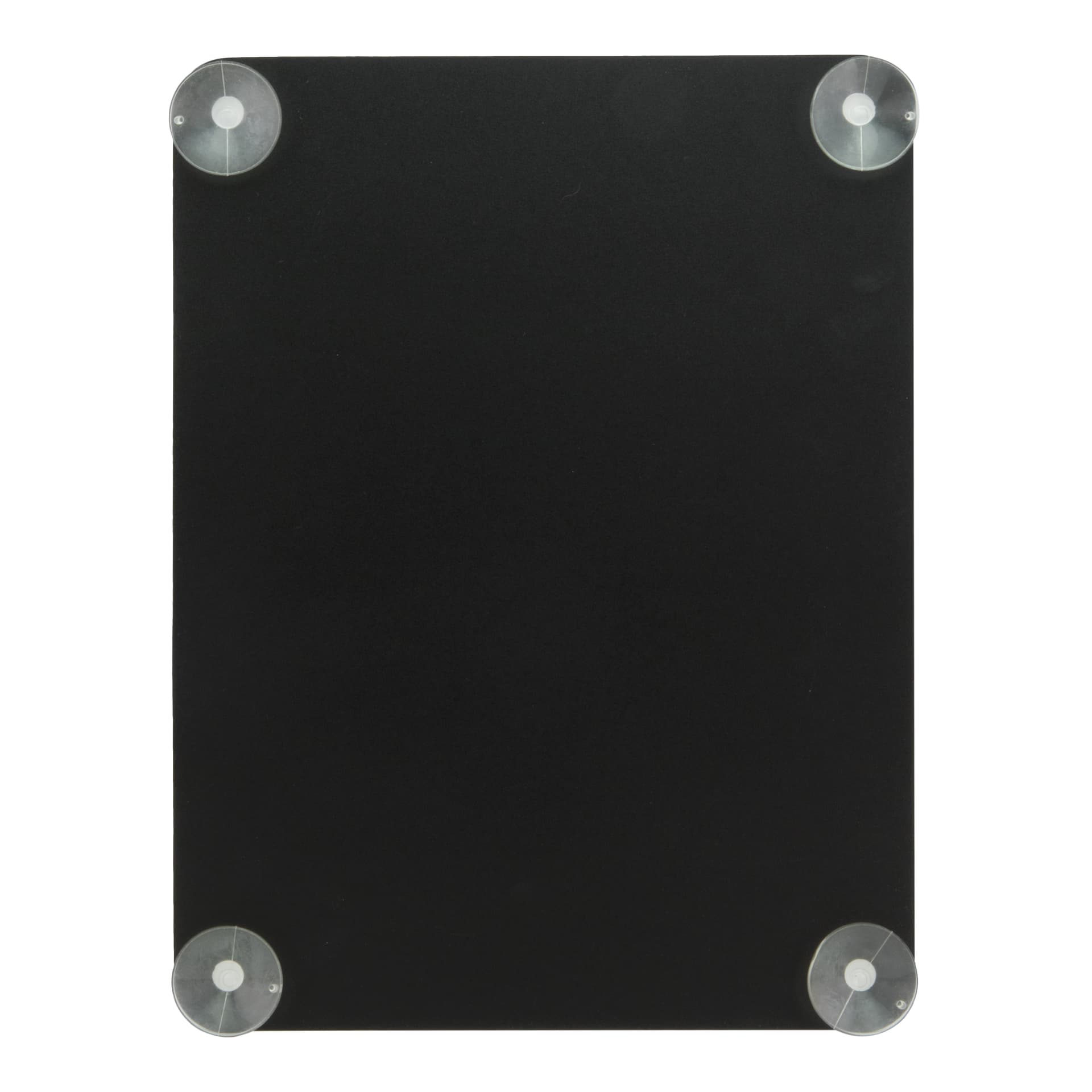 Securit® Ardoise pour vitrine - Noir - Avec 4 ventouses - Surface d'écriture recto-verso - 27x36cm