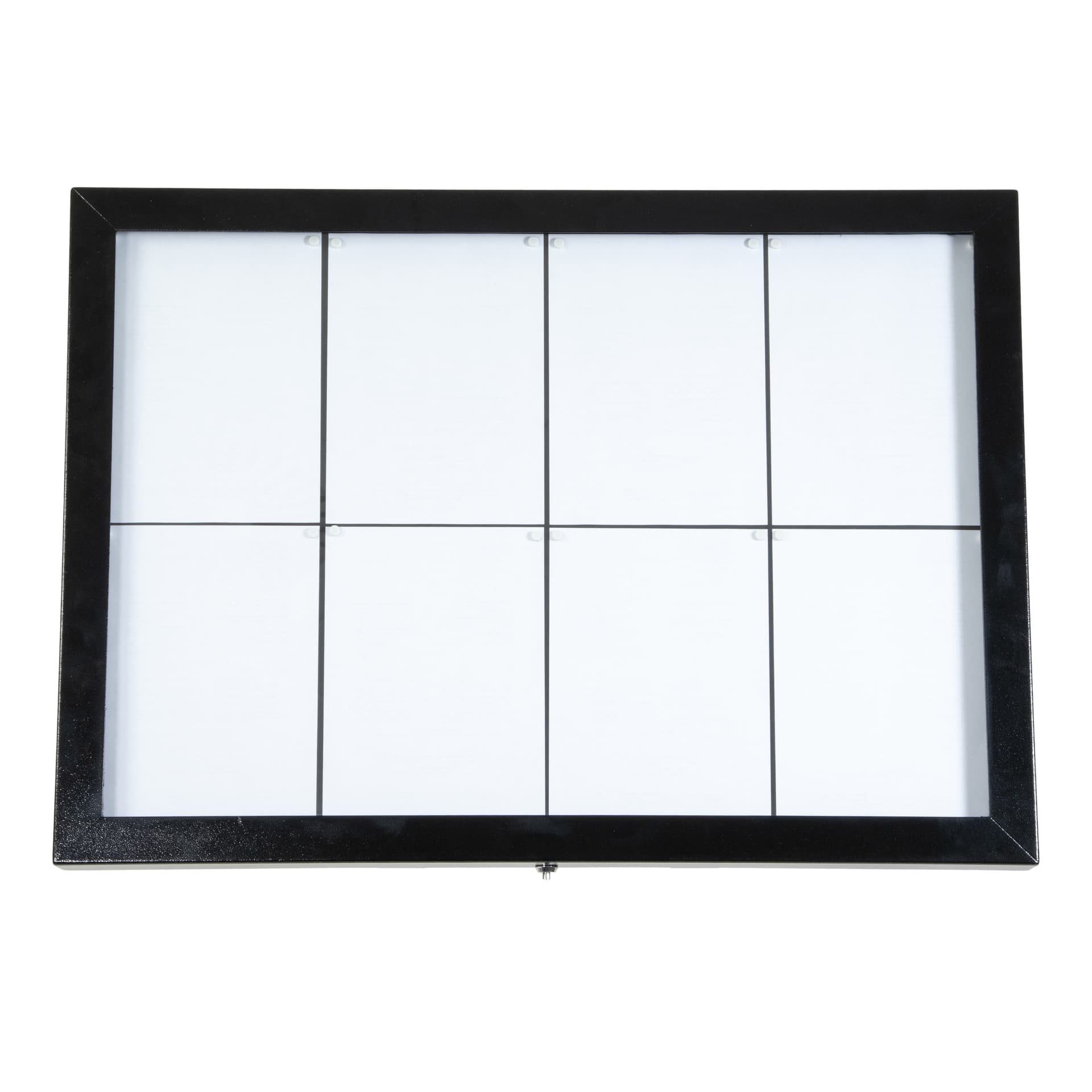Securit® Espositore Black star 8×A4 - Montaggio murale - LED bianche