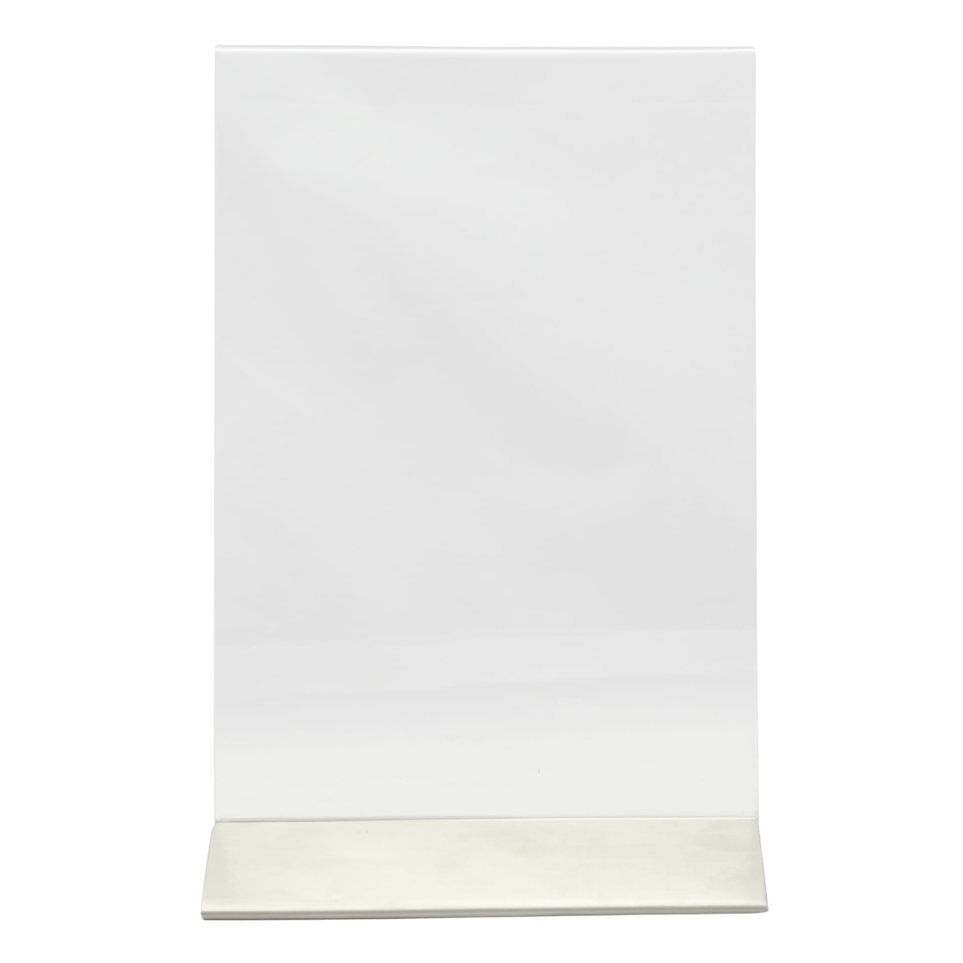 Securit® Porte‑affiche transparent A5 - Vertical - Acrylique - Socle en acier inoxydable - Double-face