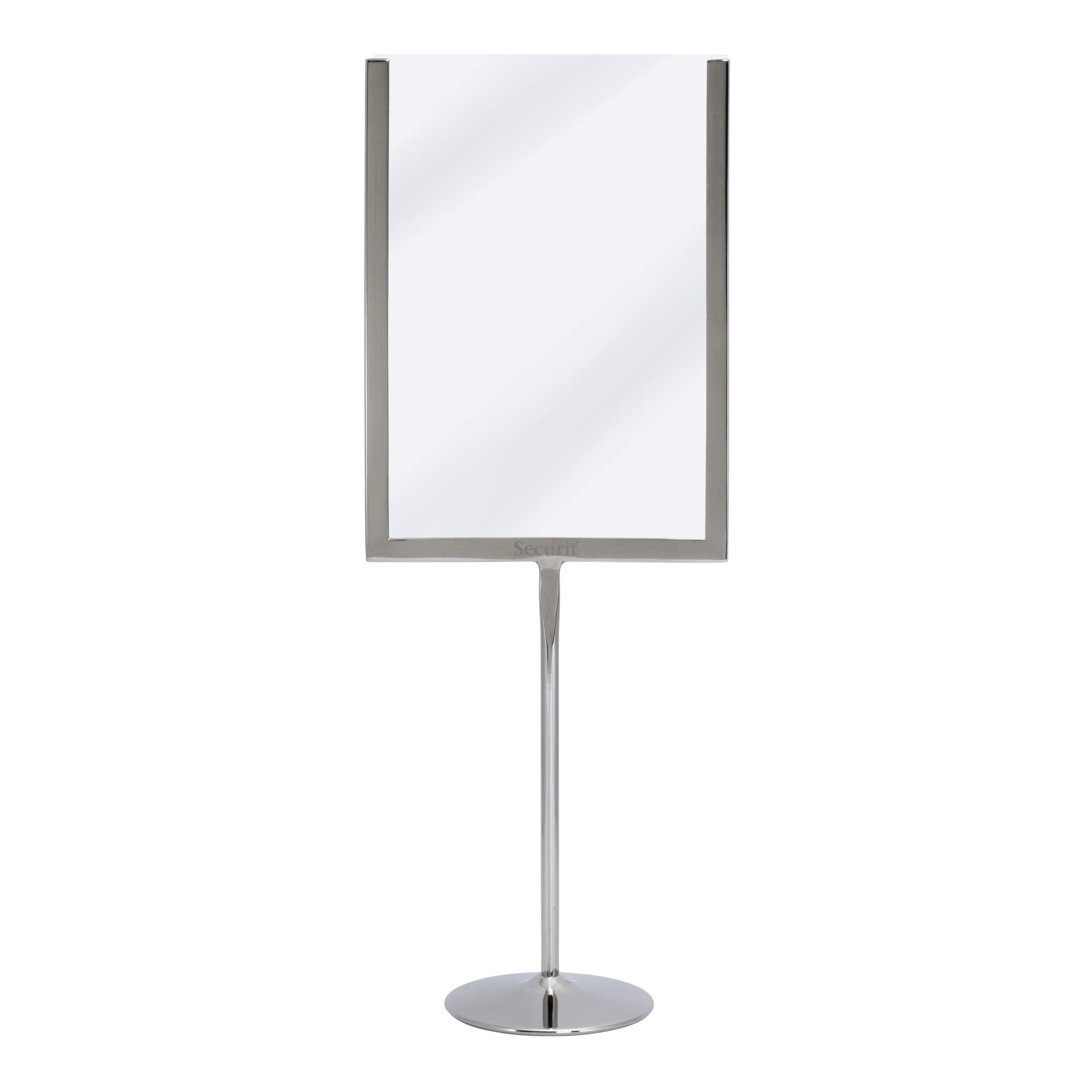 Securit® Porte-affiche métallique avec ardoise noire A5 - Inox