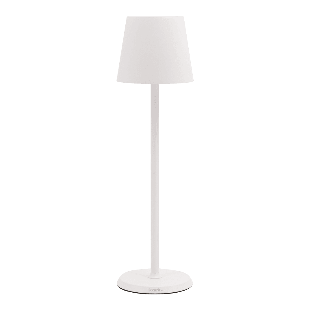 Securit® Lampe de table LED sans fil "Féline" - Blanc - Intérieur/Extérieur - Câble magnétique inclus