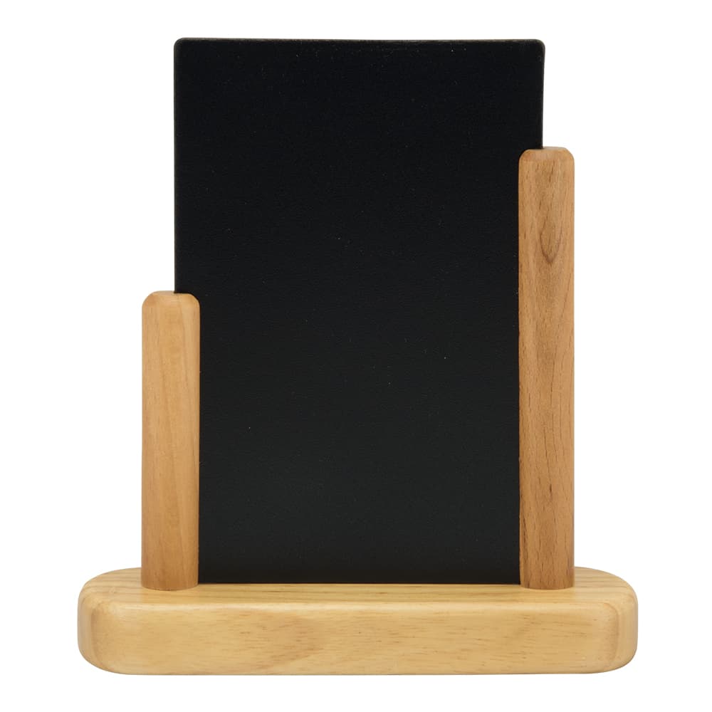 Securit® Ardoise de table "Elegant" A6 - Bois finition teck laqué