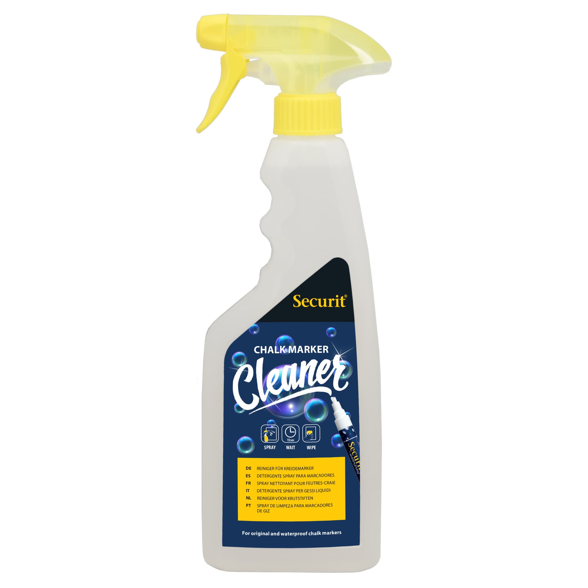 Securit® Spray nettoyant pour Feutres-craie ''Original'' et ''Waterproof" - 500 ml