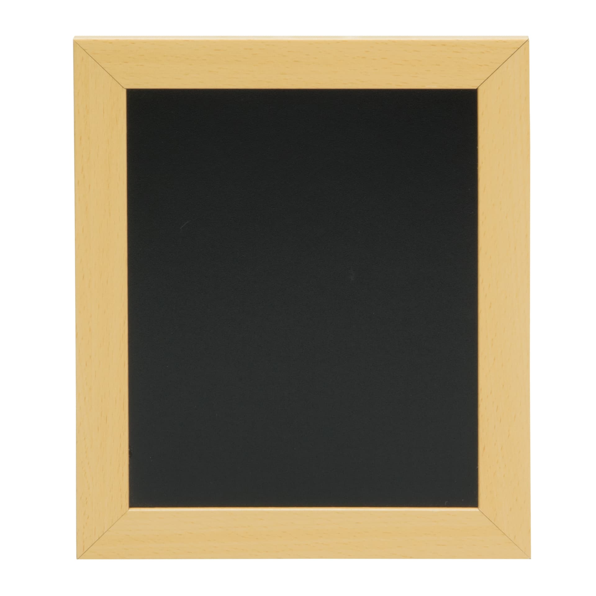 Securit® Ardoise murale "Woody" - Bois finition teck laqué - Feutre-craie et kit de montage inclus - 20x24cm — ARDOISE Securit® distribué par Montandor