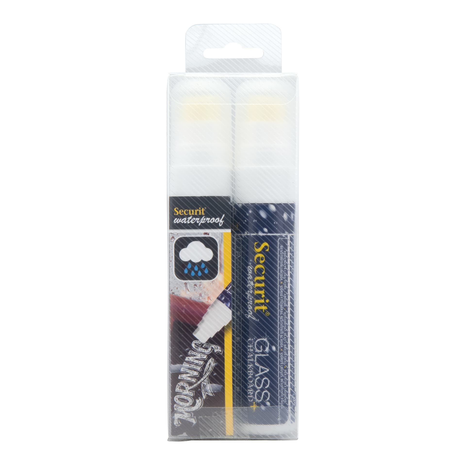 Securit® Pennarello gessetto impermeabile bianco confezione 2 - large 7-15 mm