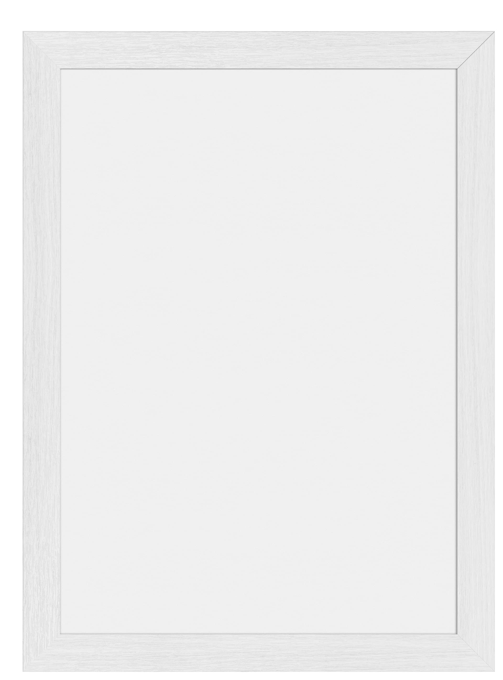 Securit® Ardoise murale "Woody" - Blanc - Bois finition laqué blanc - 2 Feutres-craie (Noir et Doré) et kit de montage i