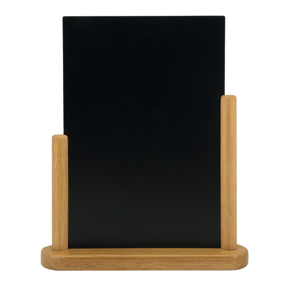 Securit® Ardoise de table "Elegant" A4 - Bois finition teck laqué