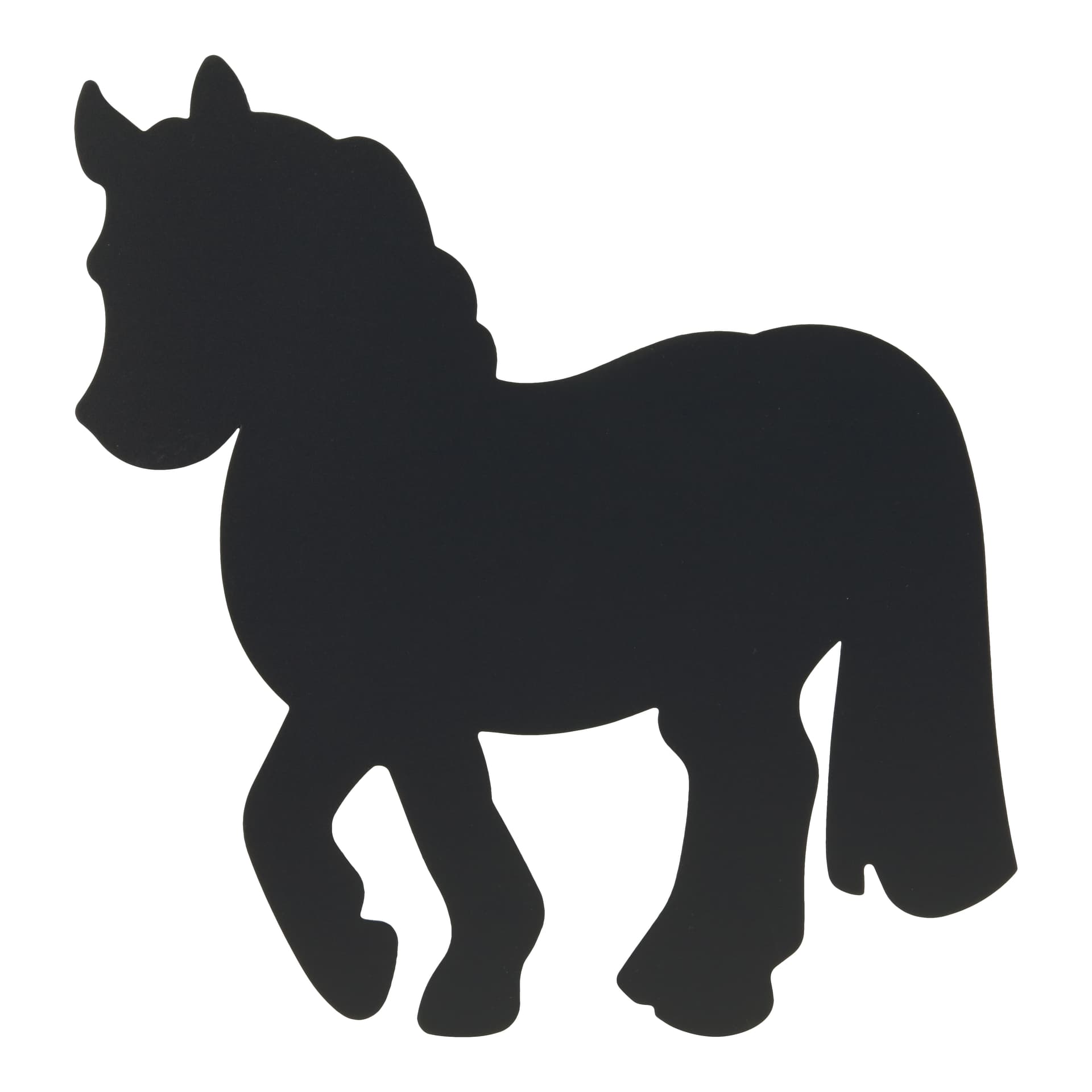 Securit® Ardoise murale - Silhouette Cheval - Feutre-craie et kit velcro pour accrochage mural inclus - Fin de série