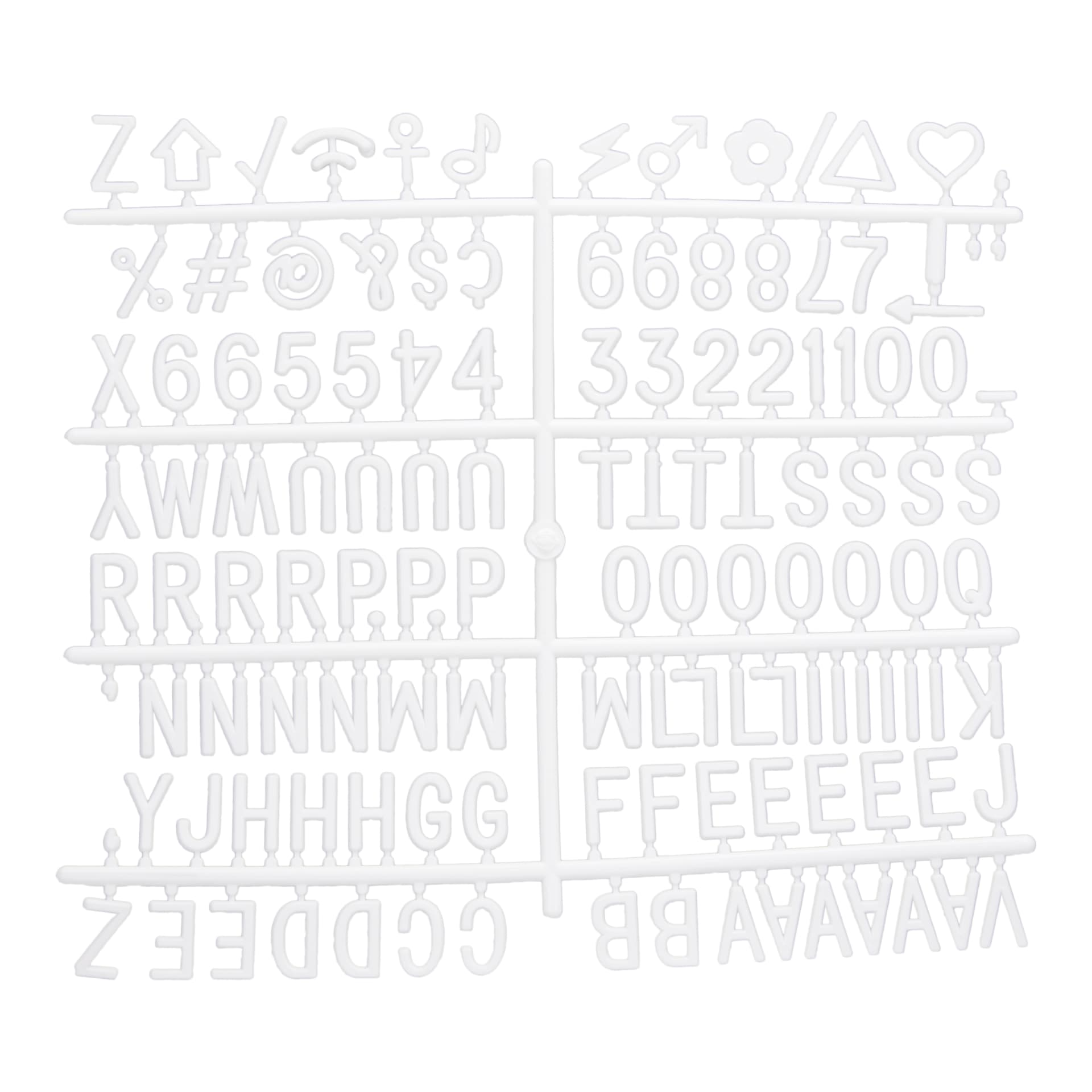 Securit® Kit de Lettres pour Tableaux à lettres 40x60cm et 60x80cm - 256 lettres, chiffres et icônes acryliques