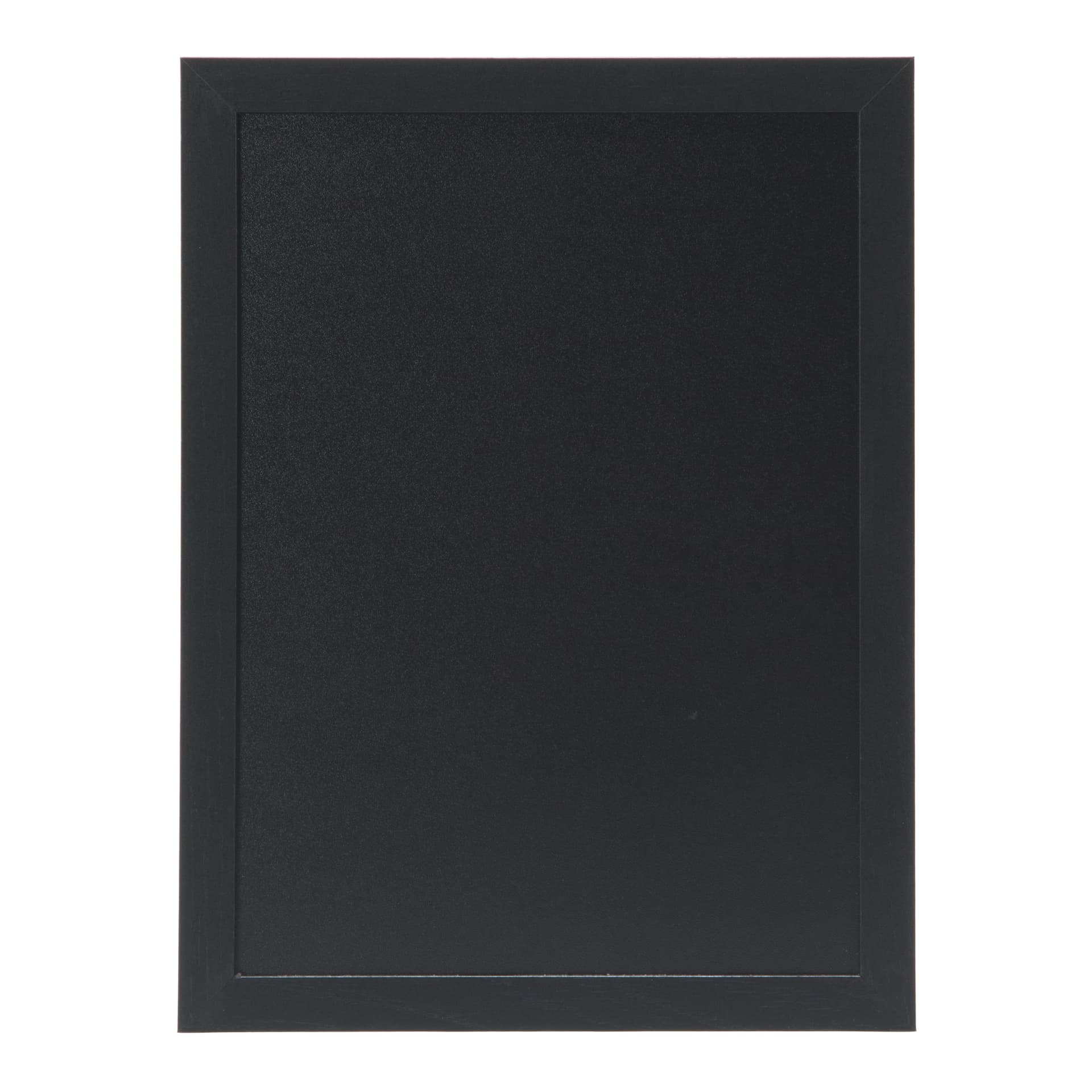 Securit® Ardoise murale "Woody" - Bois finition noir laqué - Feutre-craie et kit de montage inclus - 30x40cm