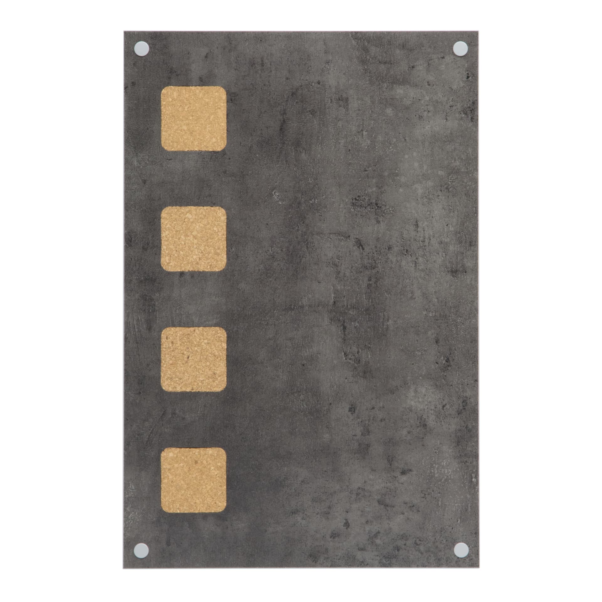 Securit® Ardoise murale - Aspect béton et liège - Feutre-craie et kit de montage inclus