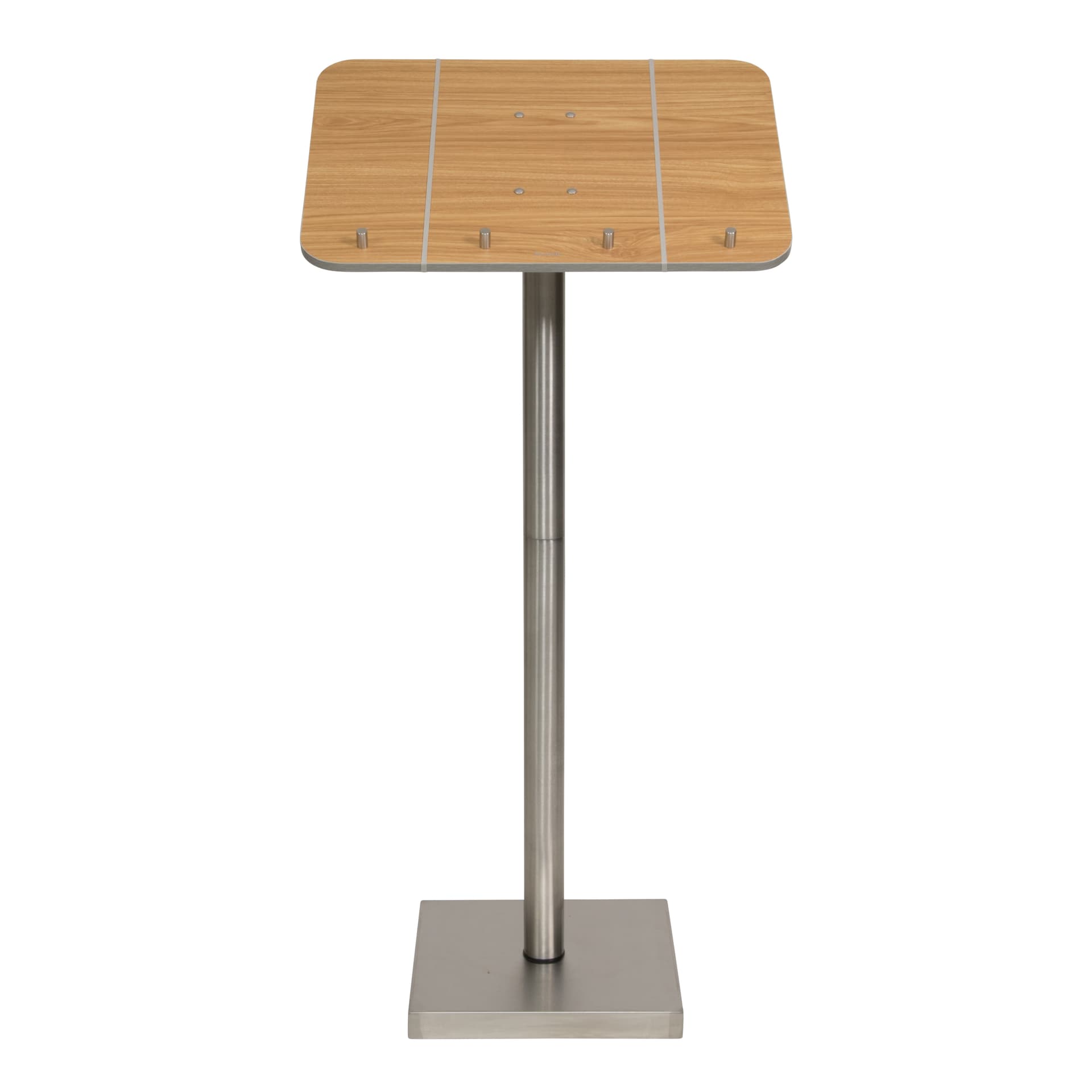 Securit® Présentoir porte-menu & Livre d'or "Menu Stand" - Bois finition teck - Ensemble complet avec pied + socle