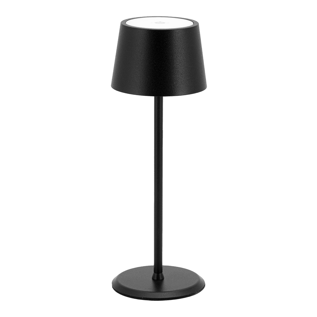 Securit® Lampe de table LED sans fil "Monte-Carlo" - Noir - Intérieur/Extérieur - Câble magnétique inclus