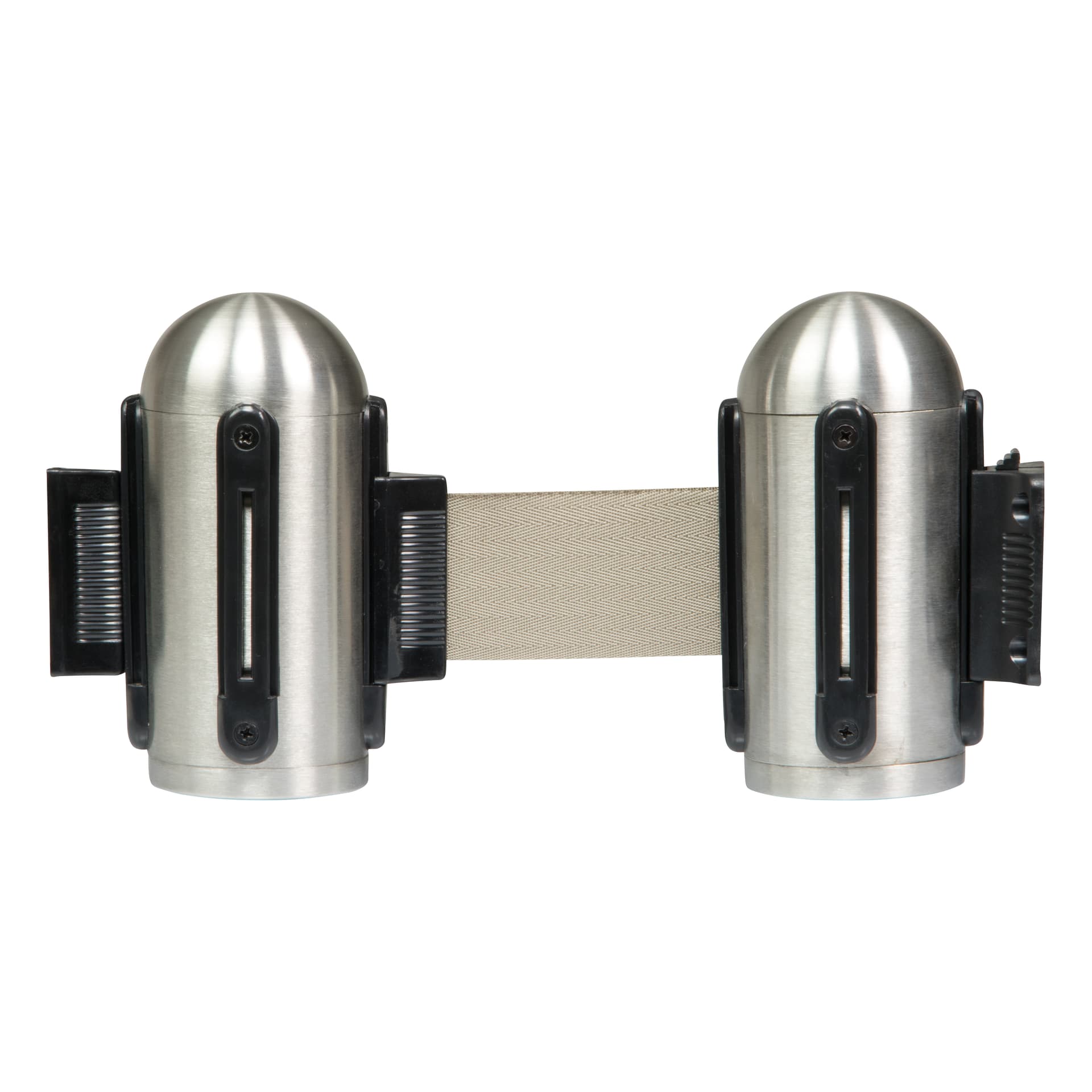 Securit® Accroche murale pour Bande nylon Rétractable Grise 205cm - Kit de fixation inclus