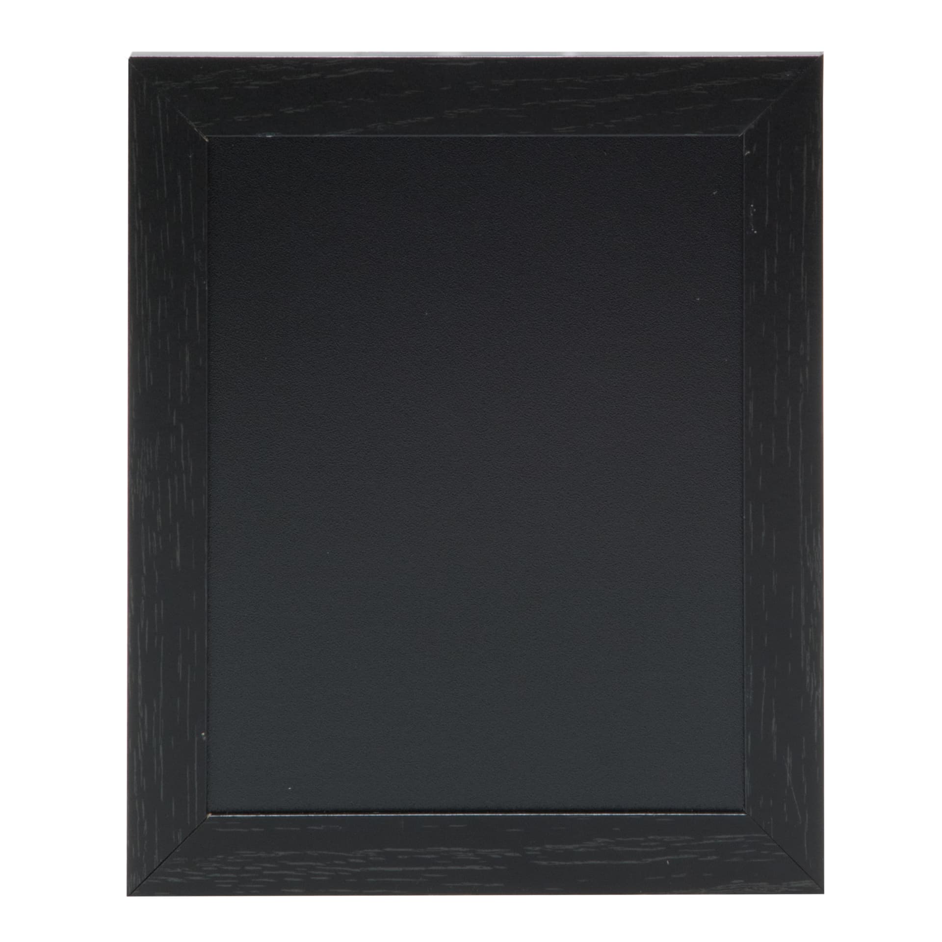 Securit® Ardoise murale "Woody" - Bois finition noir laqué - Feutre-craie et kit de montage inclus - 20x24cm