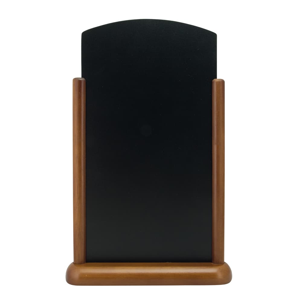 Securit® Ardoise de table "Top" - Bois finition marron foncé laquée