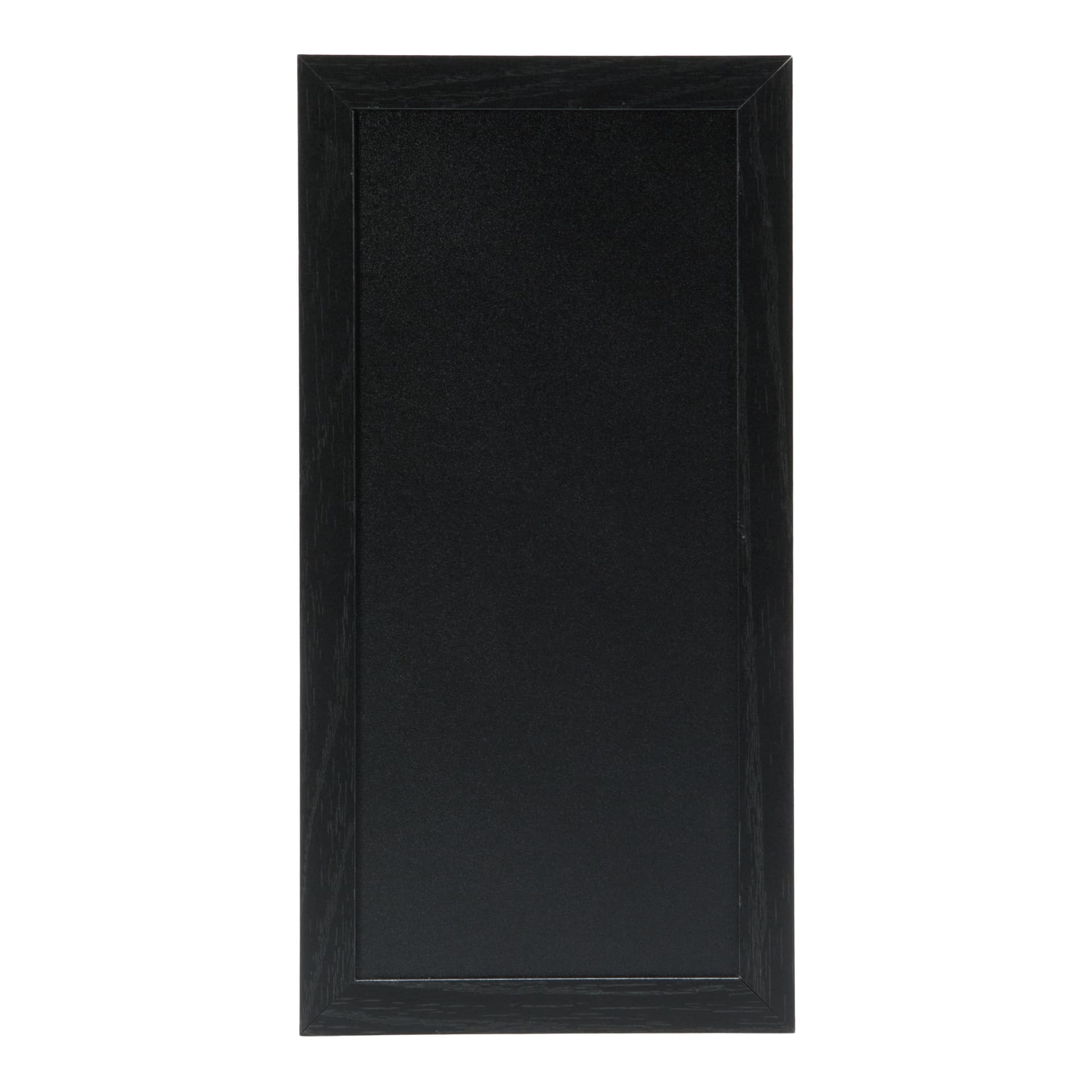 Securit® Ardoise murale "Woody" - Bois finition noir laqué - Feutre-craie et kit de montage inclus - 20x40cm
