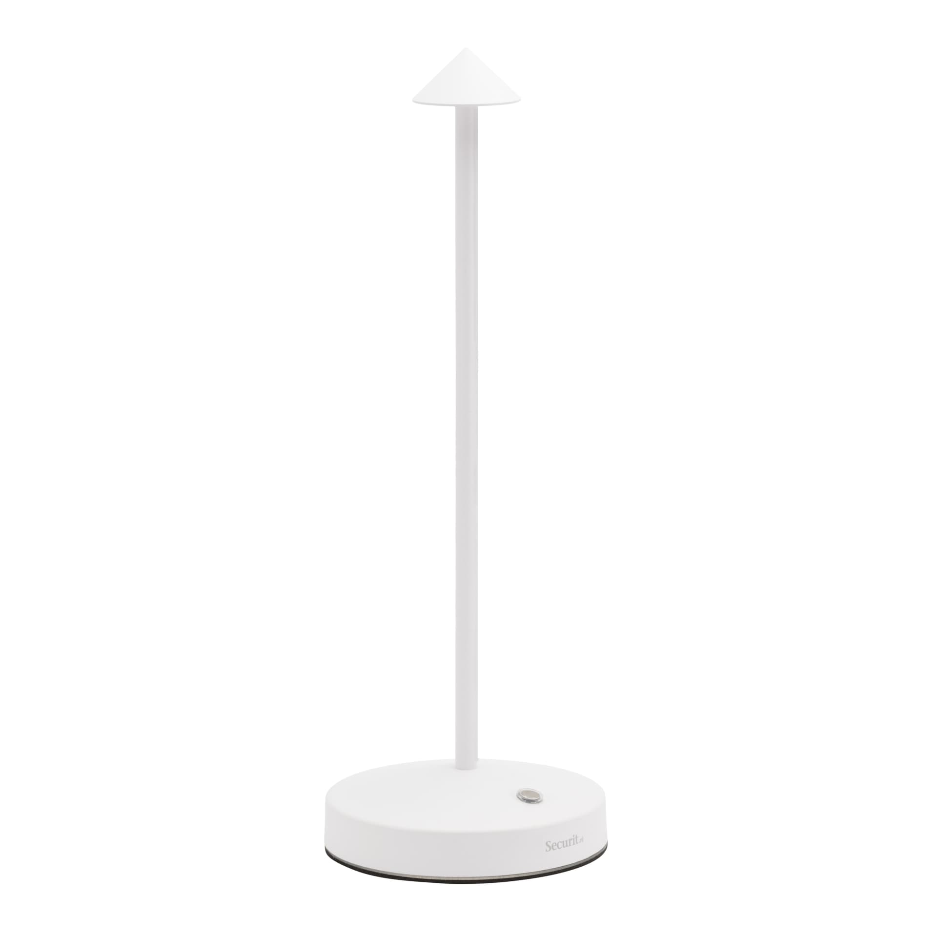 Securit® Lampe de table LED sans fil "Angelina" - Blanc - Intérieur/Extérieur - Câble magnétique inclus