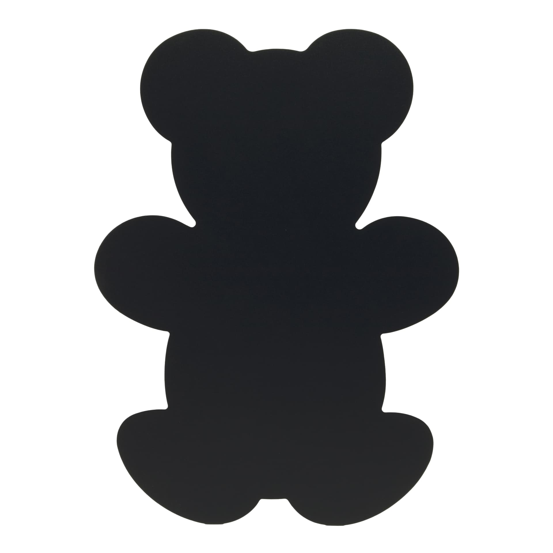 Securit® Ardoise murale - Silhouette Ours - Feutre-craie et kit velcro pour accrochage mural inclus