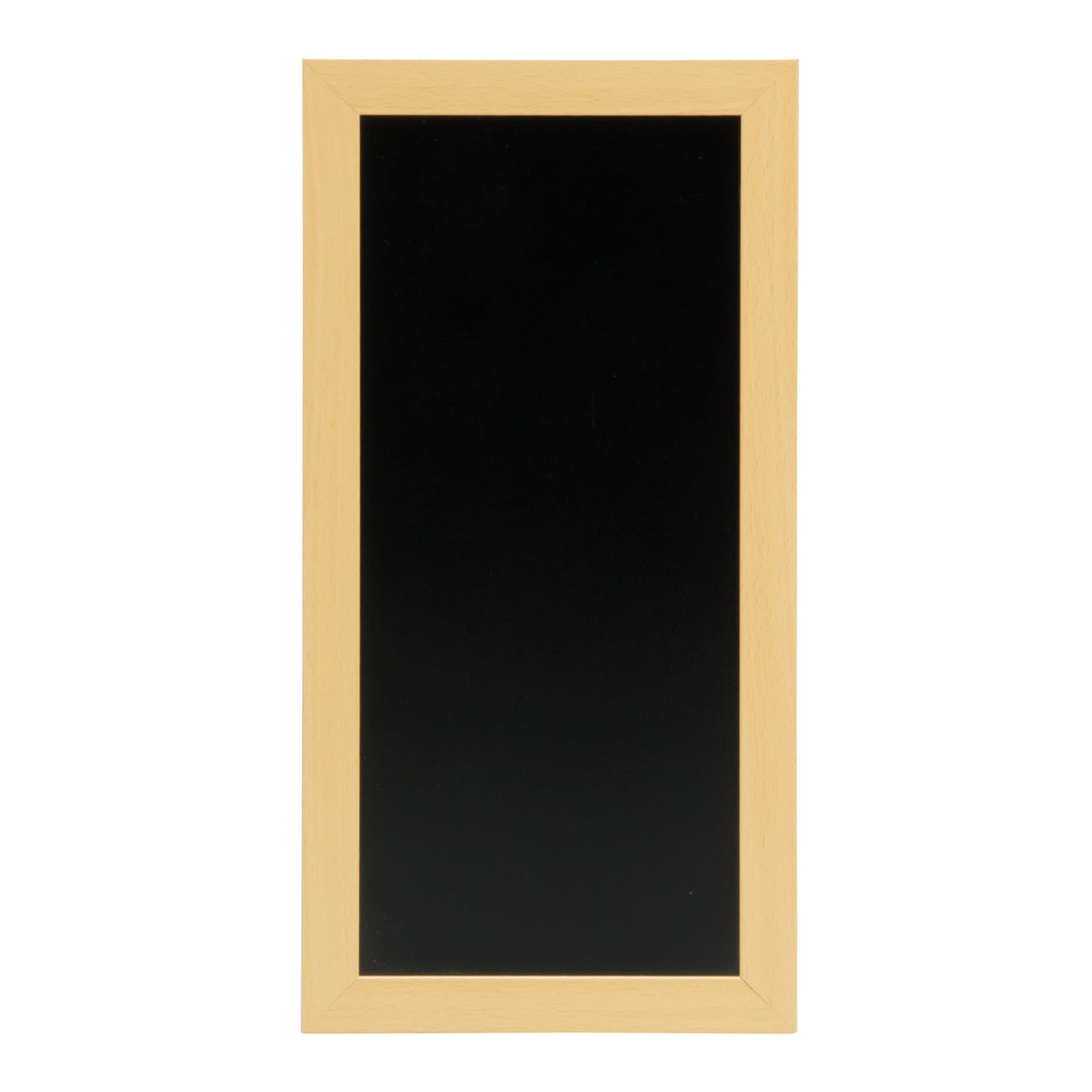 Securit® Ardoise murale "Woody" - Bois finition teck laqué - Feutre-craie et kit de montage inclus - 20x40cm