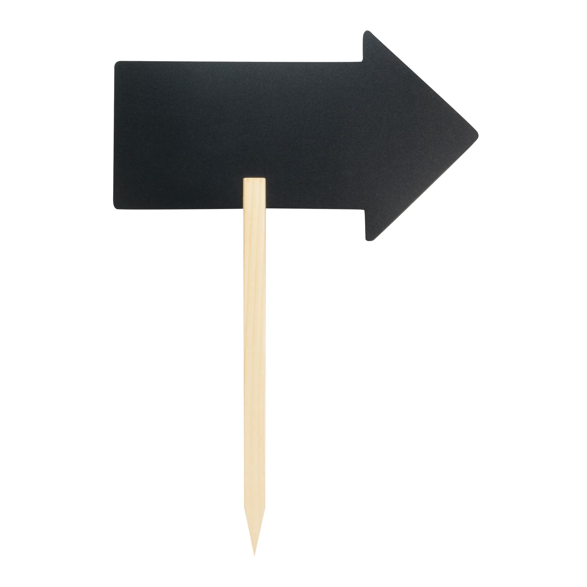 Securit® Ardoise avec piquet en bois - Silhouette Flèche - Feutre-craie inclus