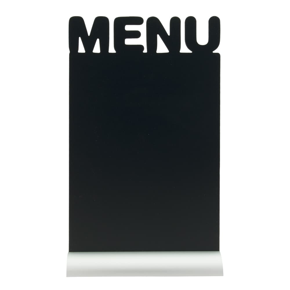 Securit® Ardoise de table - Silhouette Menu - Socle en aluminium - Feutre-craie inclus