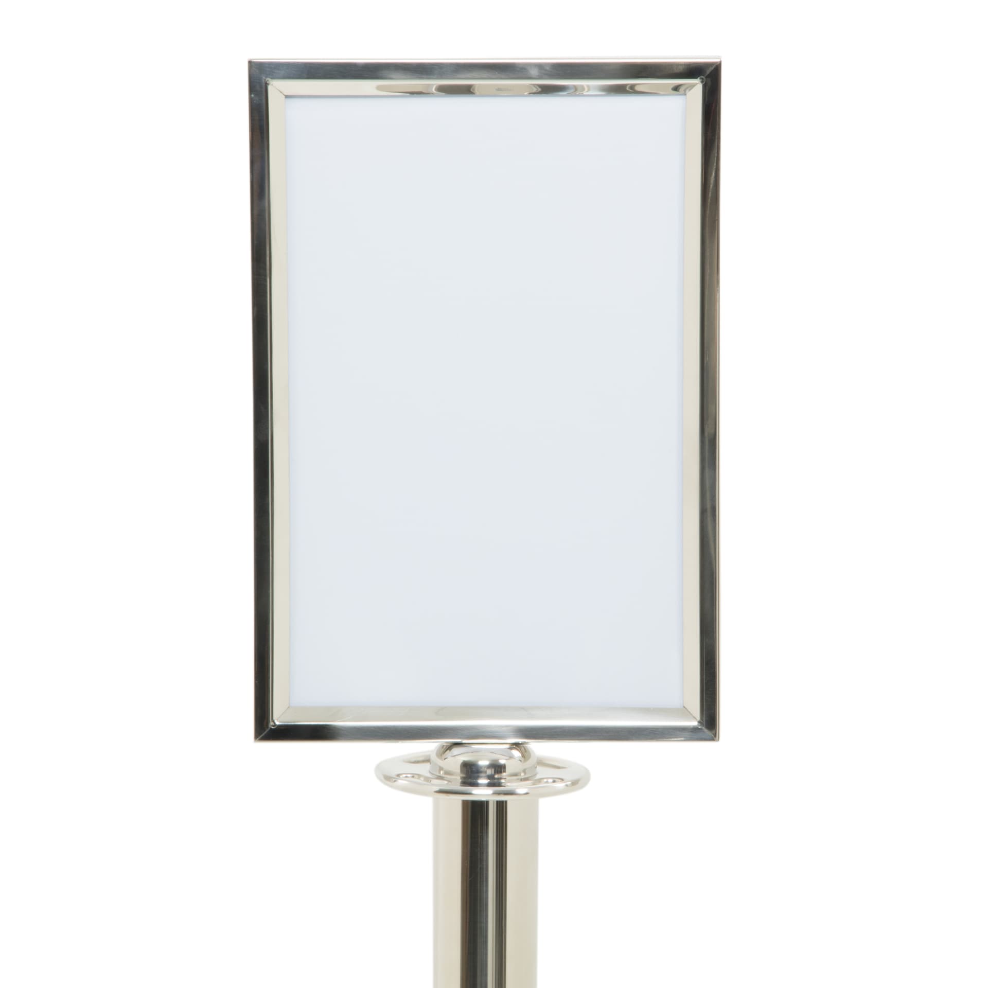 Securit® Portafoto per palo classico - A4 - cromato (accessori di fissaggio inclusi)