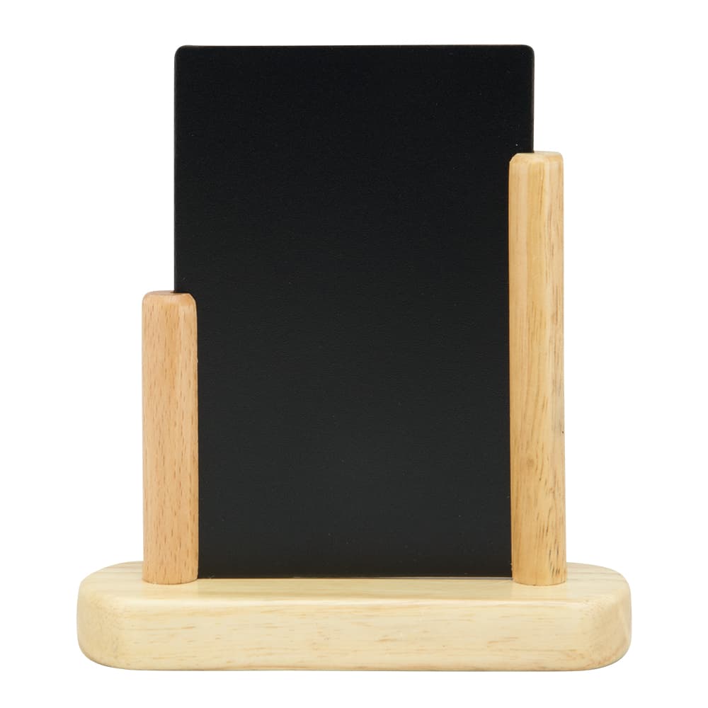 Securit® Ardoise de table "Elegant" A6 - Bois finition hêtre laqué