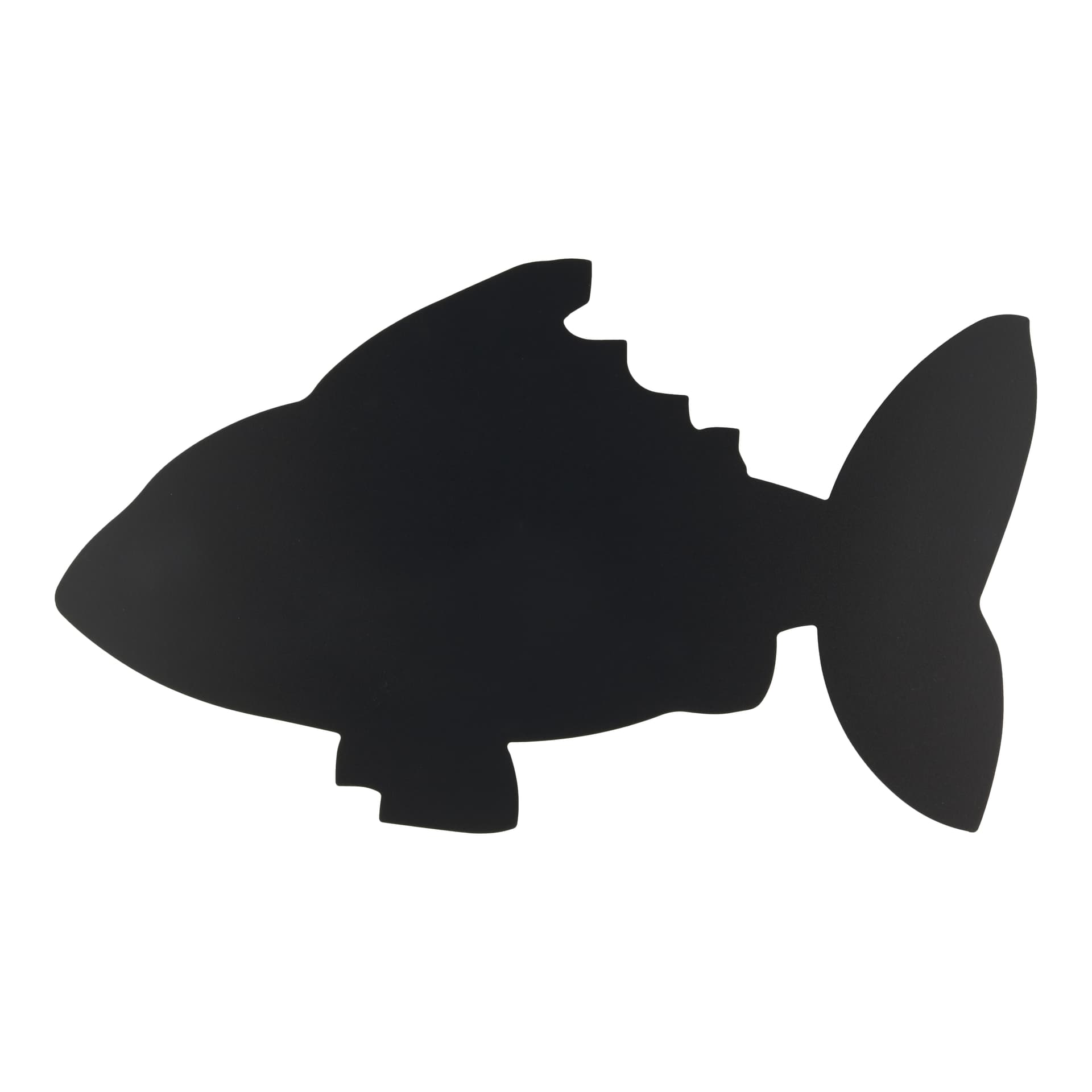 Securit® Ardoise murale - Silhouette Poisson - Feutre-craie et kit velcro pour accrochage mural inclus