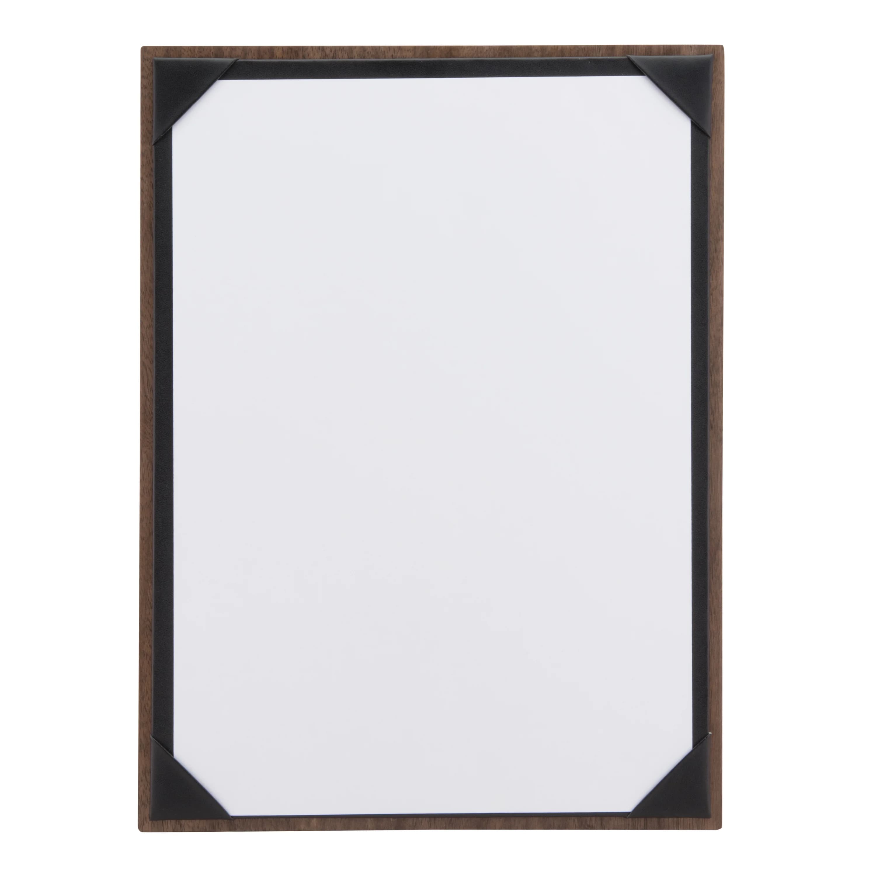 Securit® Protège-menu A4 "Walnut" - Album avec coins pour le maintien des feuilles - Bois finition noyer laqué
