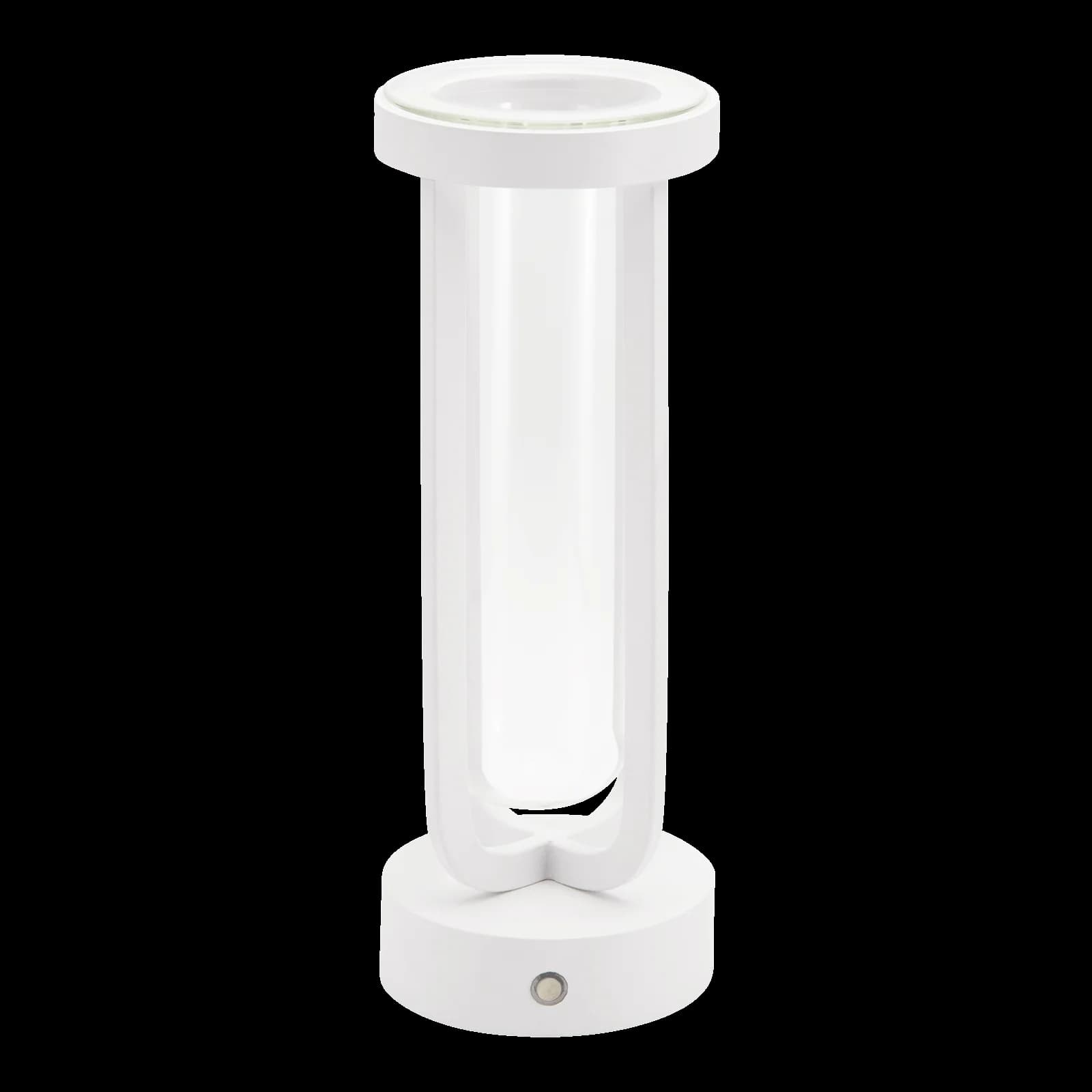 Securit® Lampe de table LED sans fil "Florence" en forme de vase - Blanc - Intérieur/Extérieur - Câble magnétique inclus