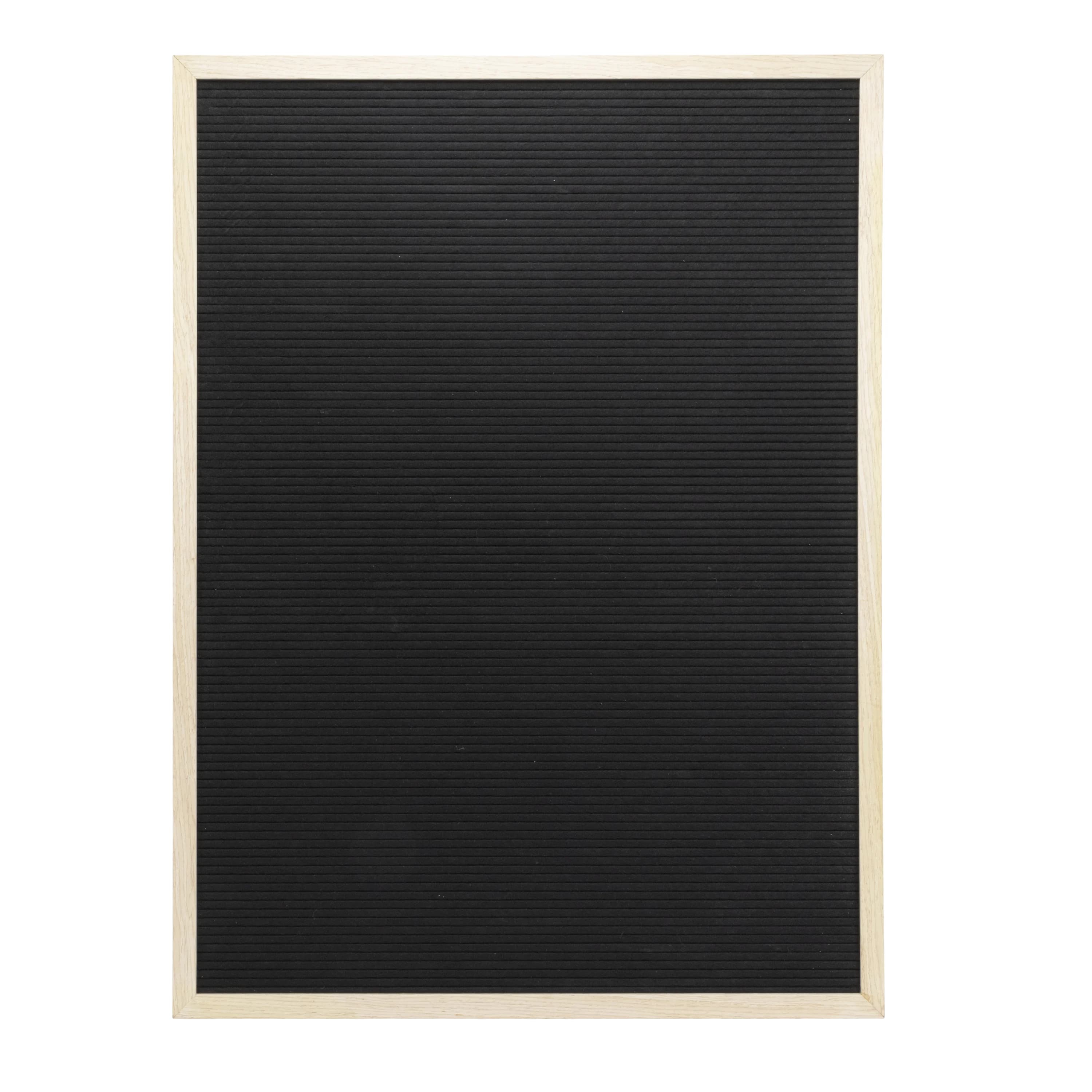 Securit® Tableau à lettres - 256 lettres, chiffres et icônes - Bois finition teck laqué - Kit de montage inclus - 60x80c