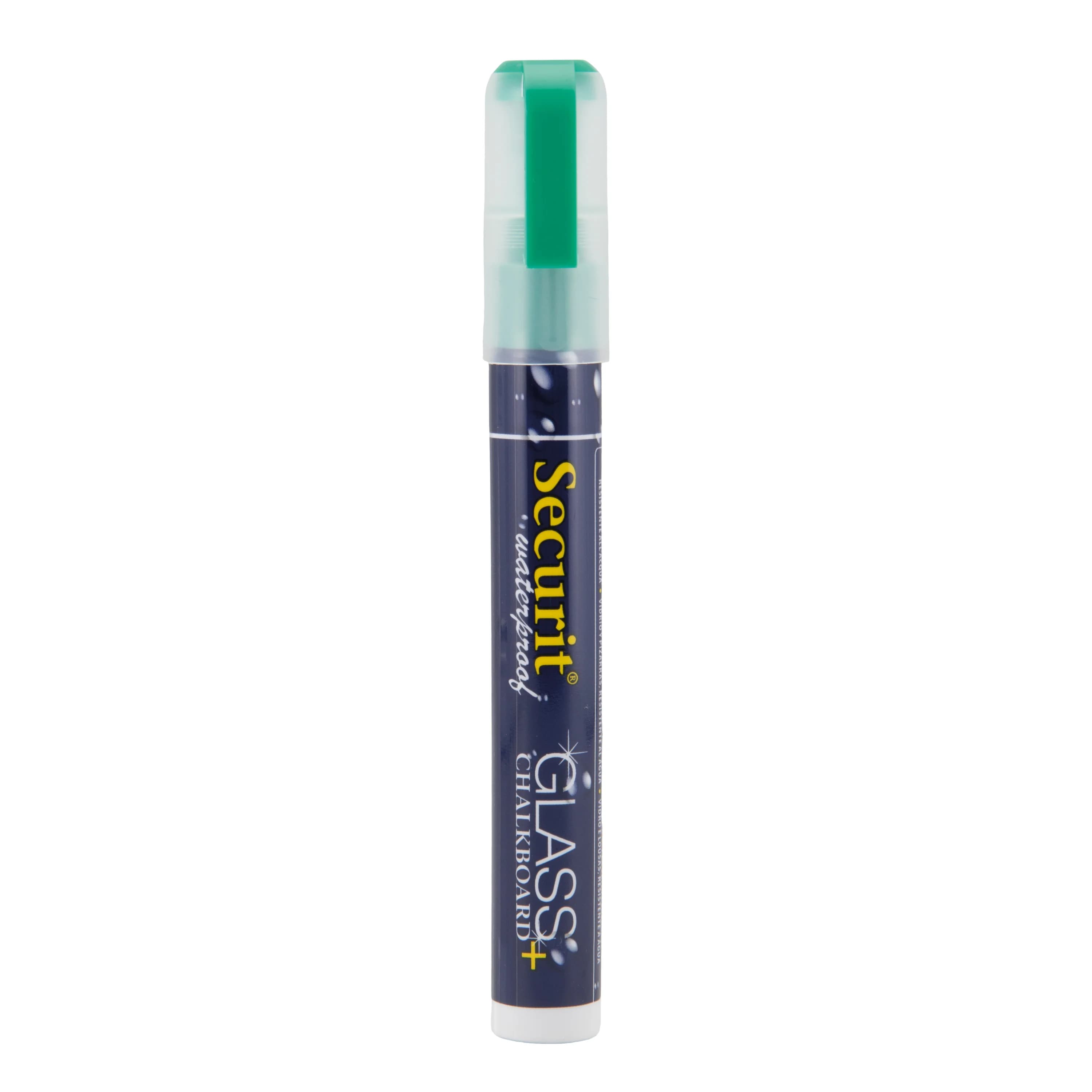 Securit® Feutre-craie à encre liquide Waterproof - Vert - Taille de mine 2-6mm biseautée