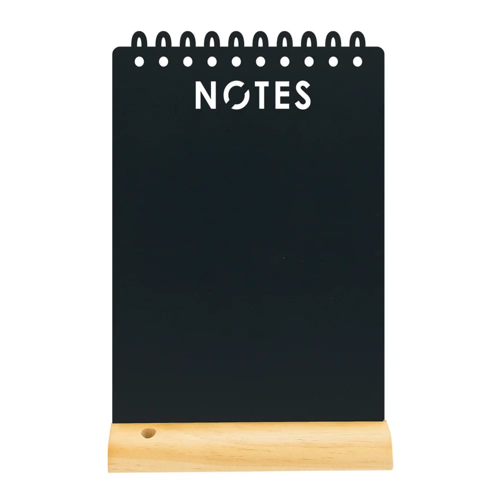 Securit® Ardoise de table - Silhouette "Notes" - Socle en bois - Feutre-craie inclus