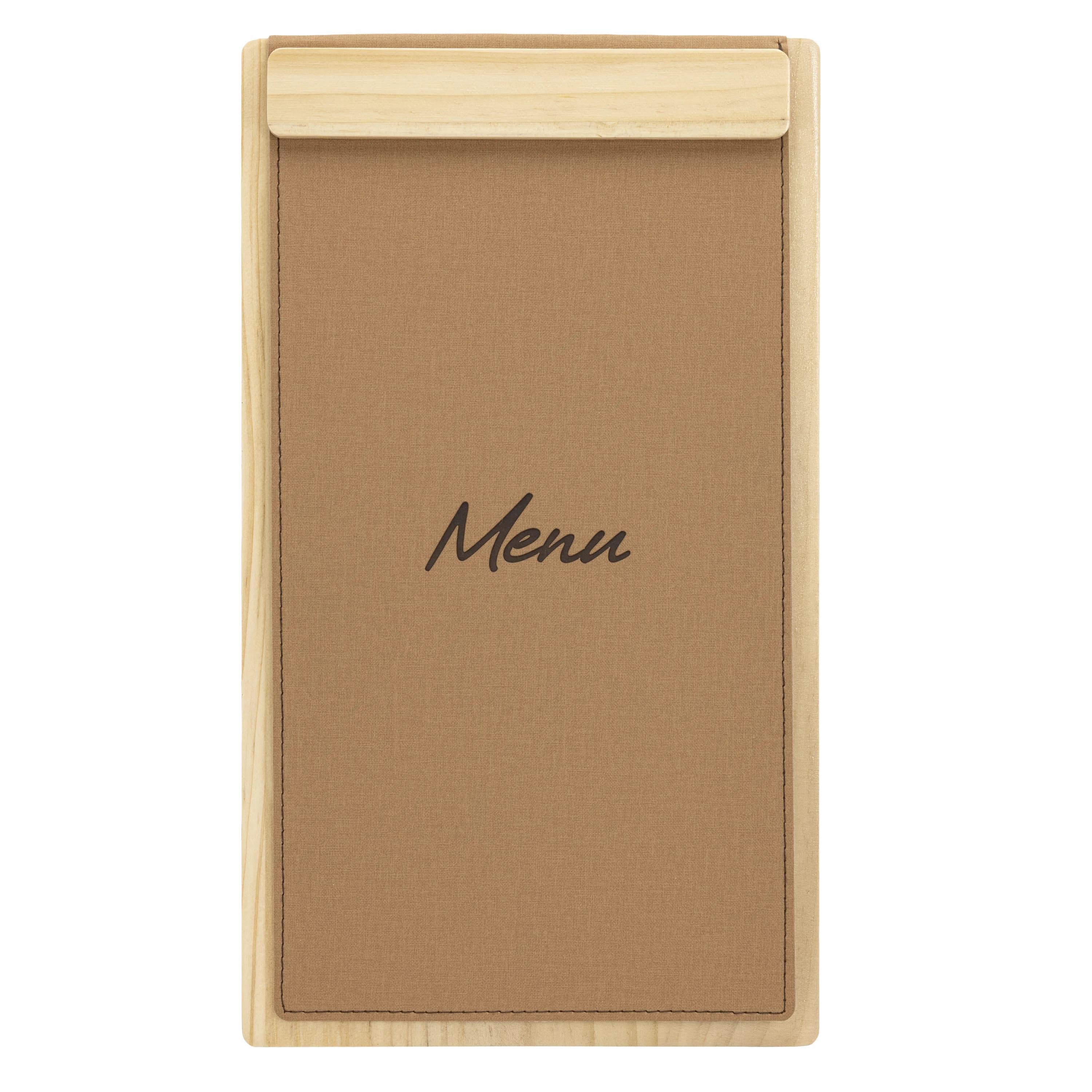 Securit® Protège-menu A45 "Signature" Wood magnétique - Marron clair