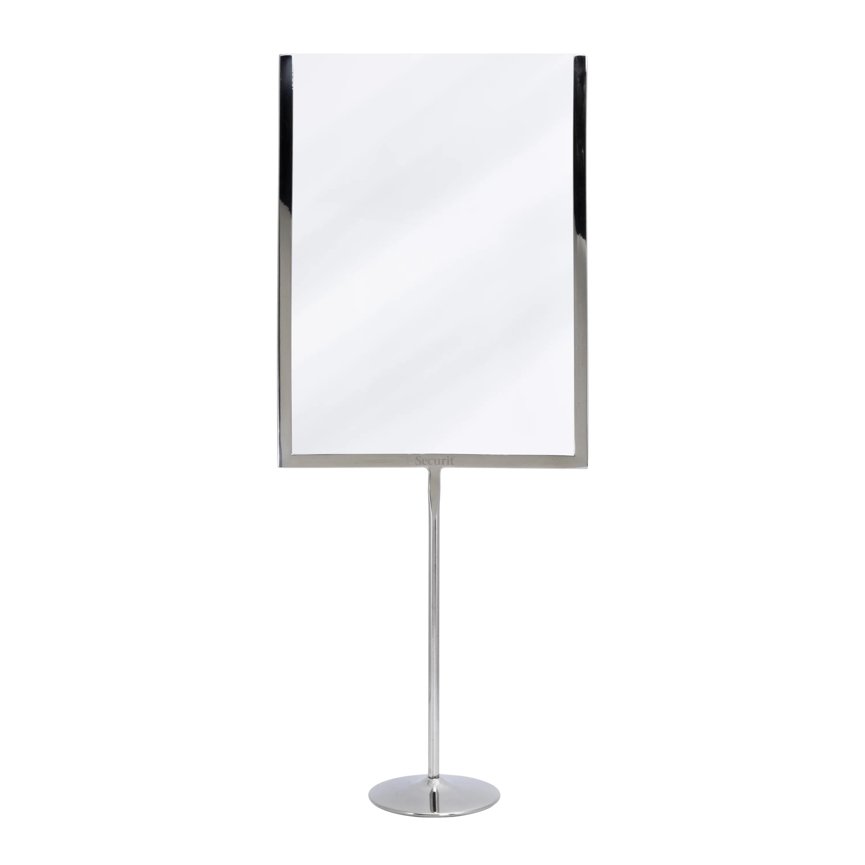 Securit® Porte-affiche métallique avec ardoise noire A4 - Inox