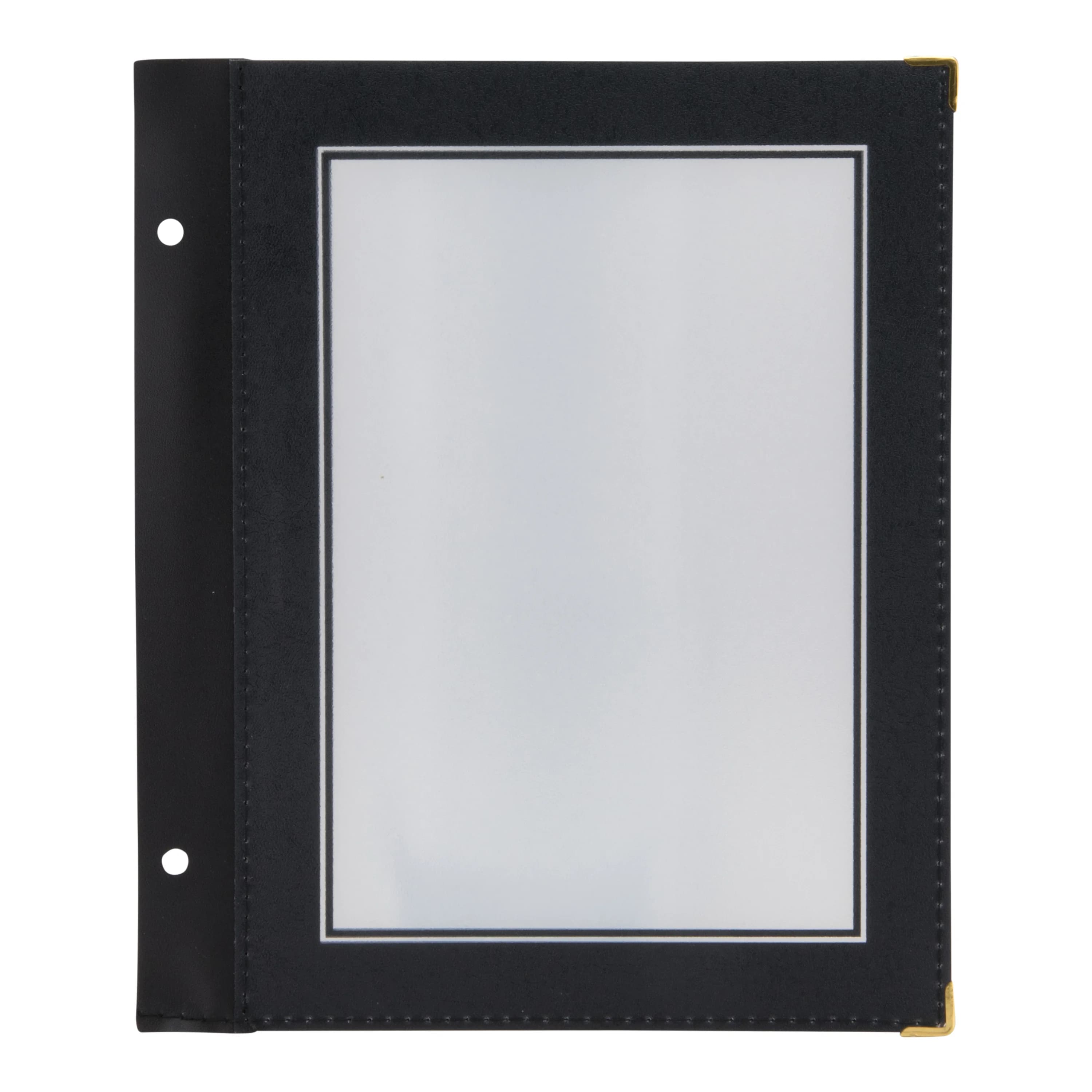 Securit® Lot de 5 Inserts pour Protège-menus A5 "Wood" - Noir - 2 vues
